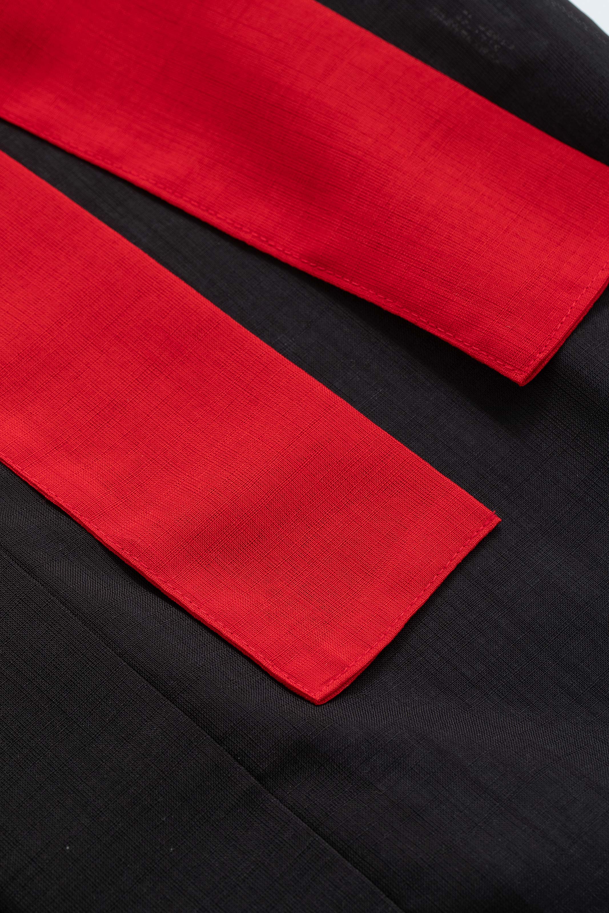 TRADITIONAL SHEER HAPPI / RED_OBI / 紗紬法被