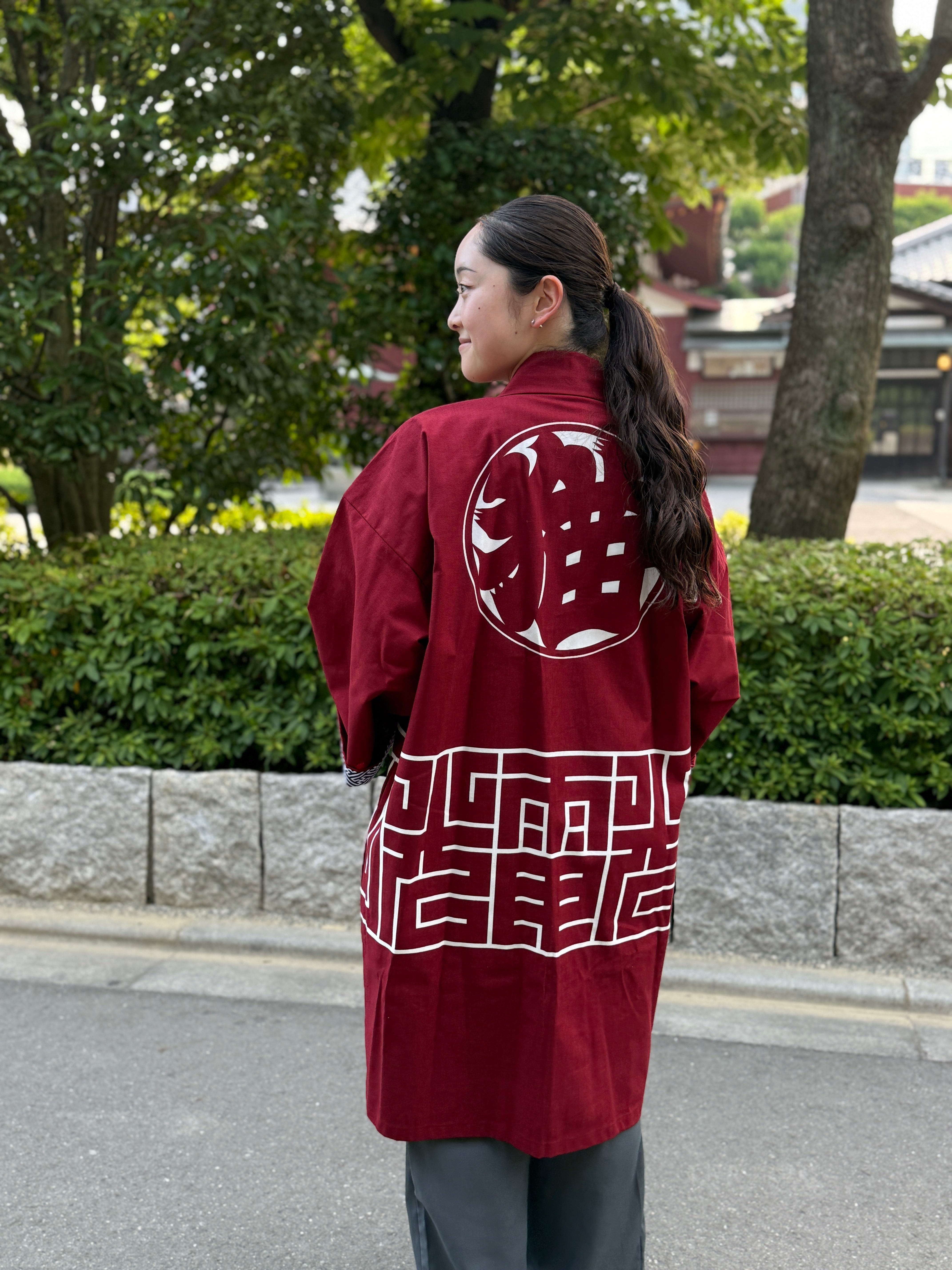 CAT -LIGHTNING SPEED- SHIRUSHI-ZOME HANTEN JACKET/ ENJI / 猫 -電光石火- 印染半纏