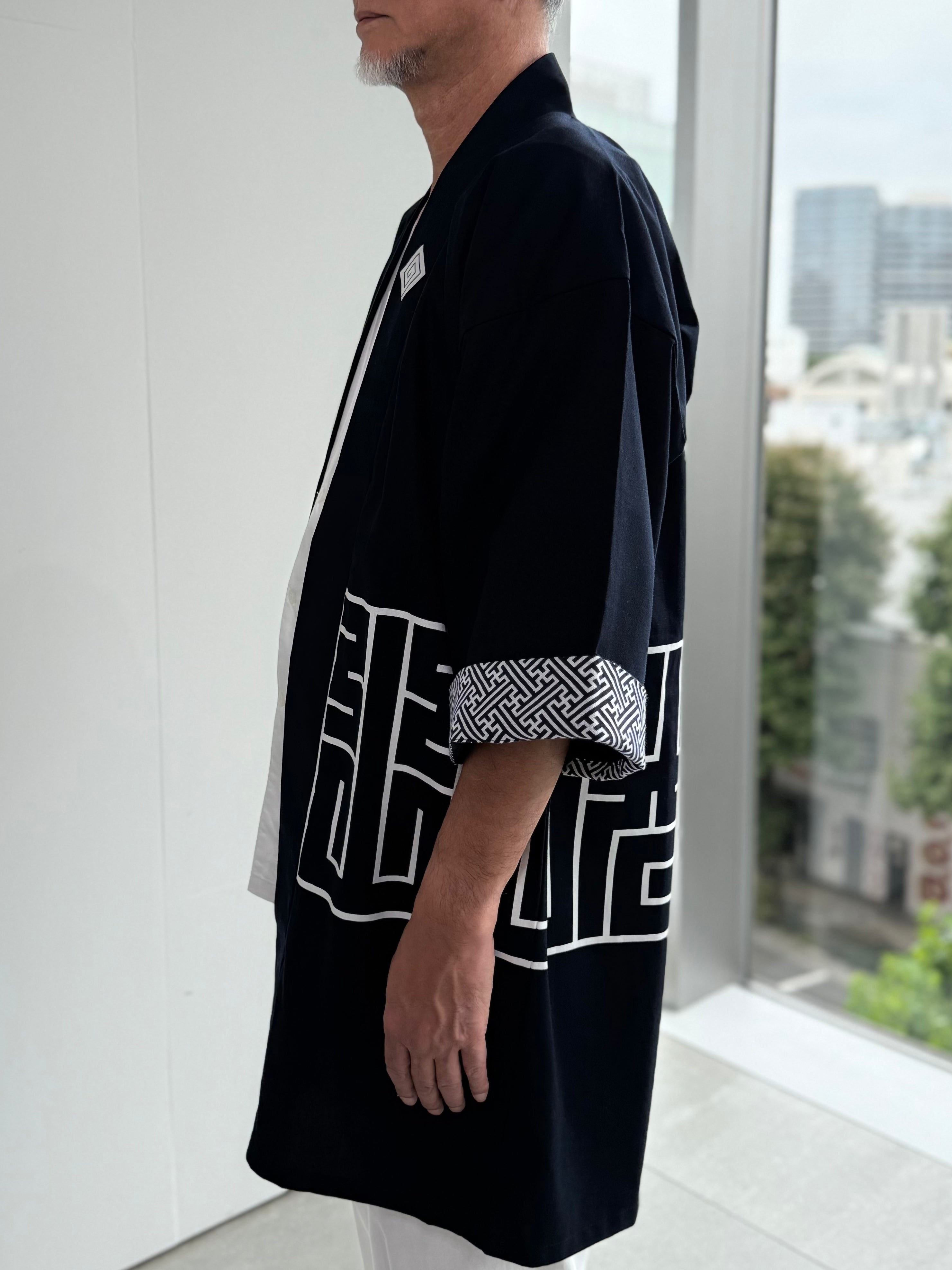 CAT -LIGHTNING SPEED- SHIRUSHI-ZOME HANTEN JACKET / 猫 -電光石火- 印染半纏