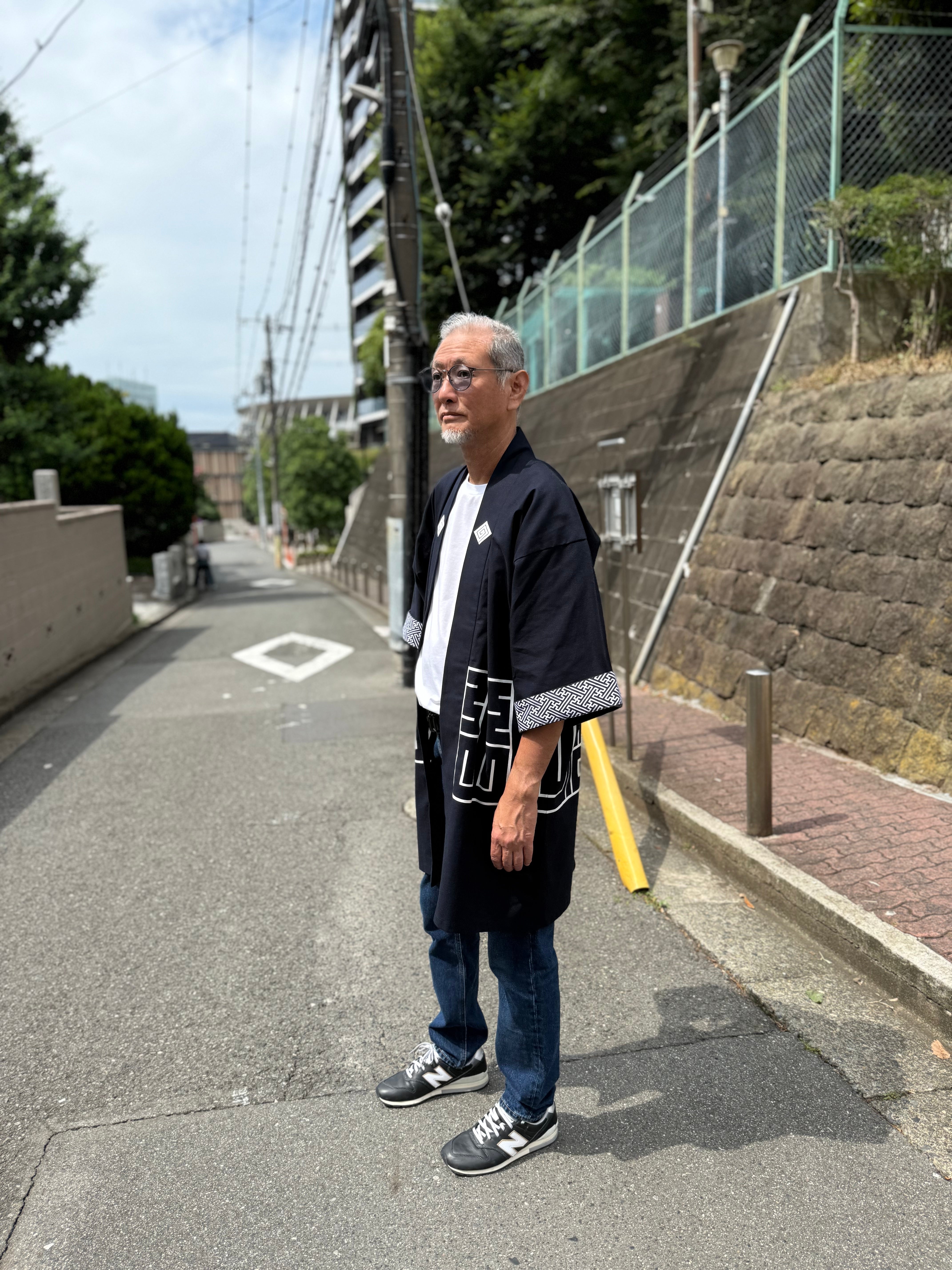 CAT -LIGHTNING SPEED- SHIRUSHI-ZOME HANTEN JACKET / 猫 -電光石火- 印染半纏
