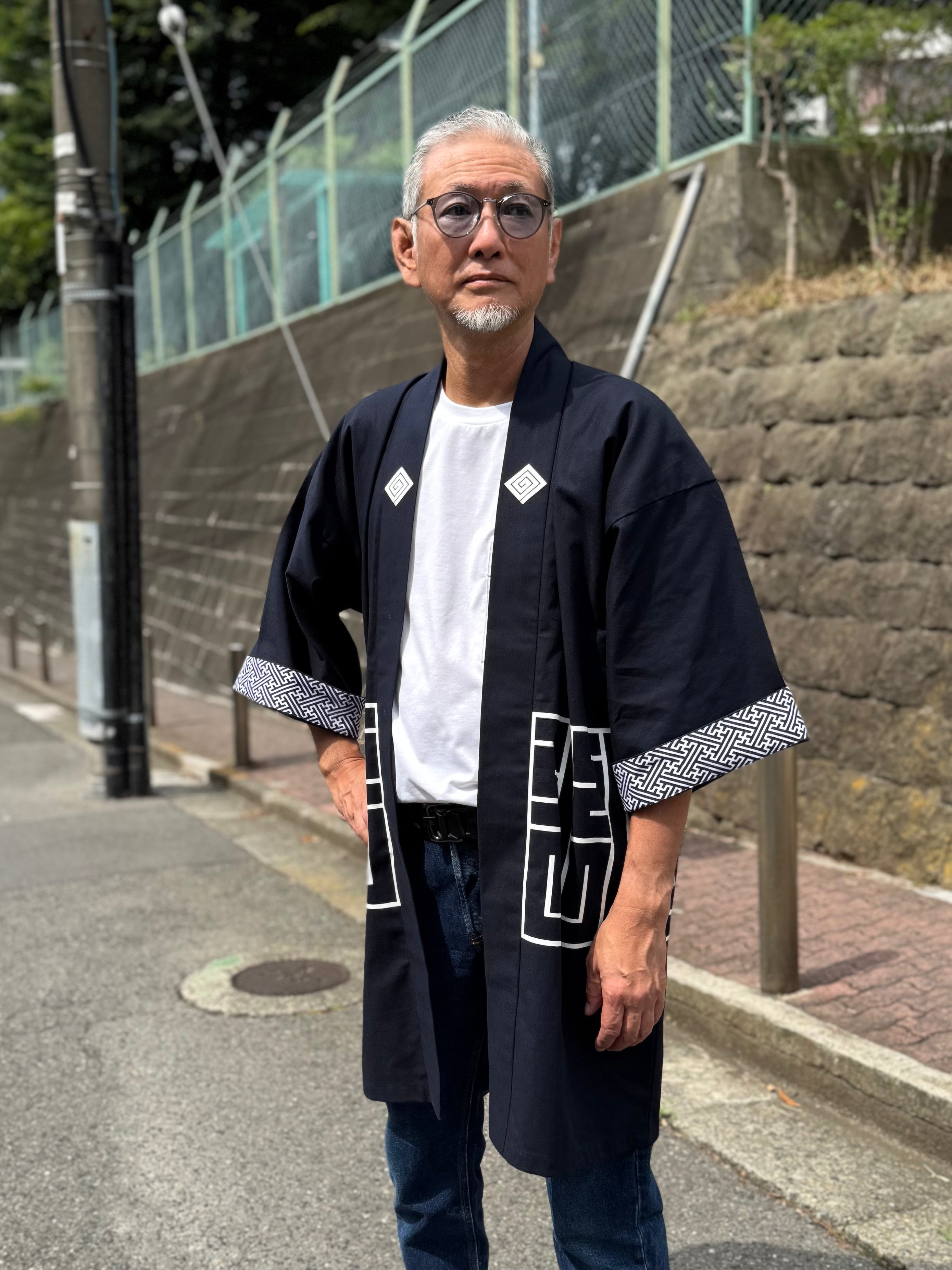 CAT -LIGHTNING SPEED- SHIRUSHI-ZOME HANTEN JACKET / 猫 -電光石火- 印染半纏