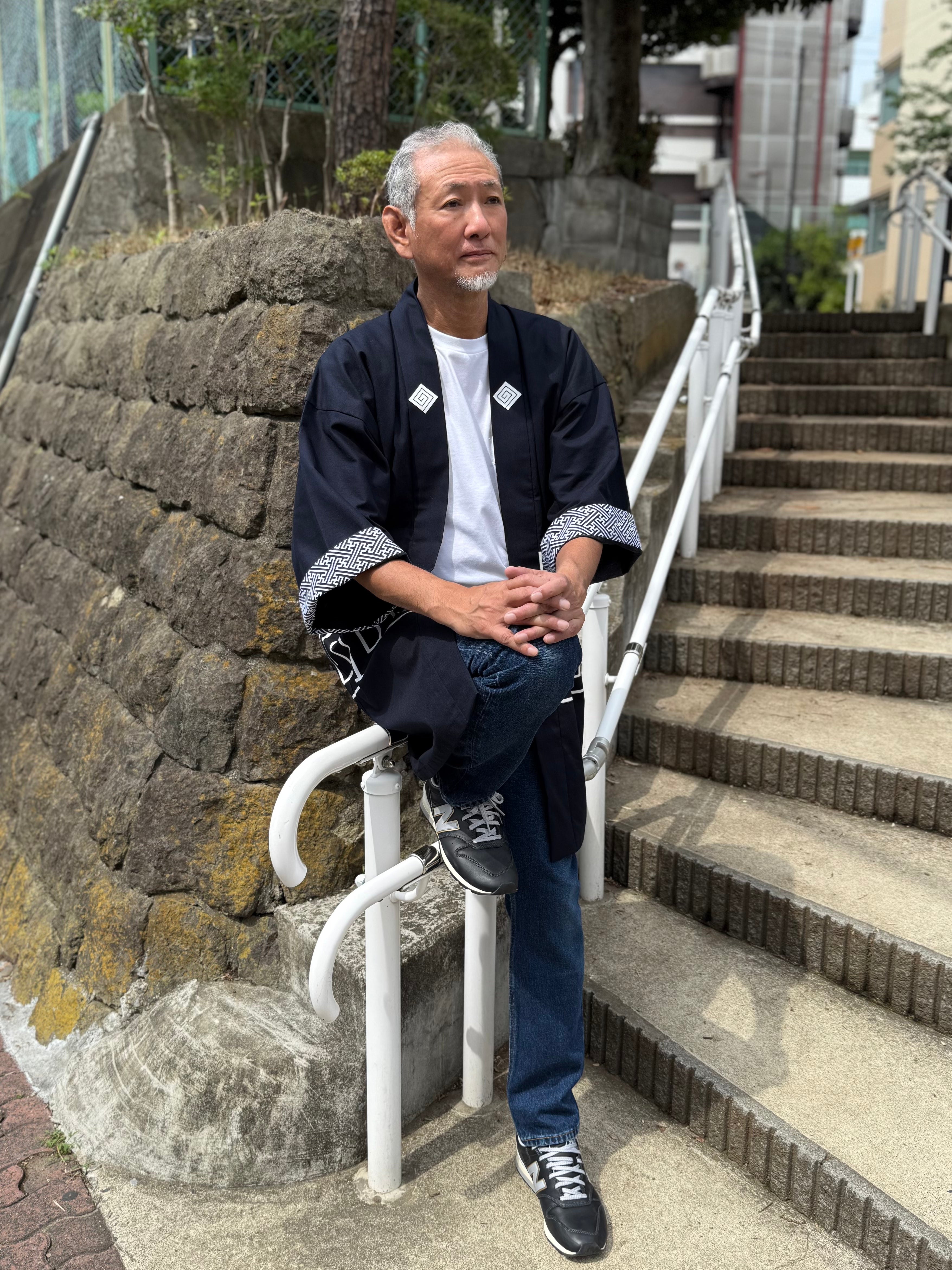 CAT -LIGHTNING SPEED- SHIRUSHI-ZOME HANTEN JACKET / 猫 -電光石火- 印染半纏