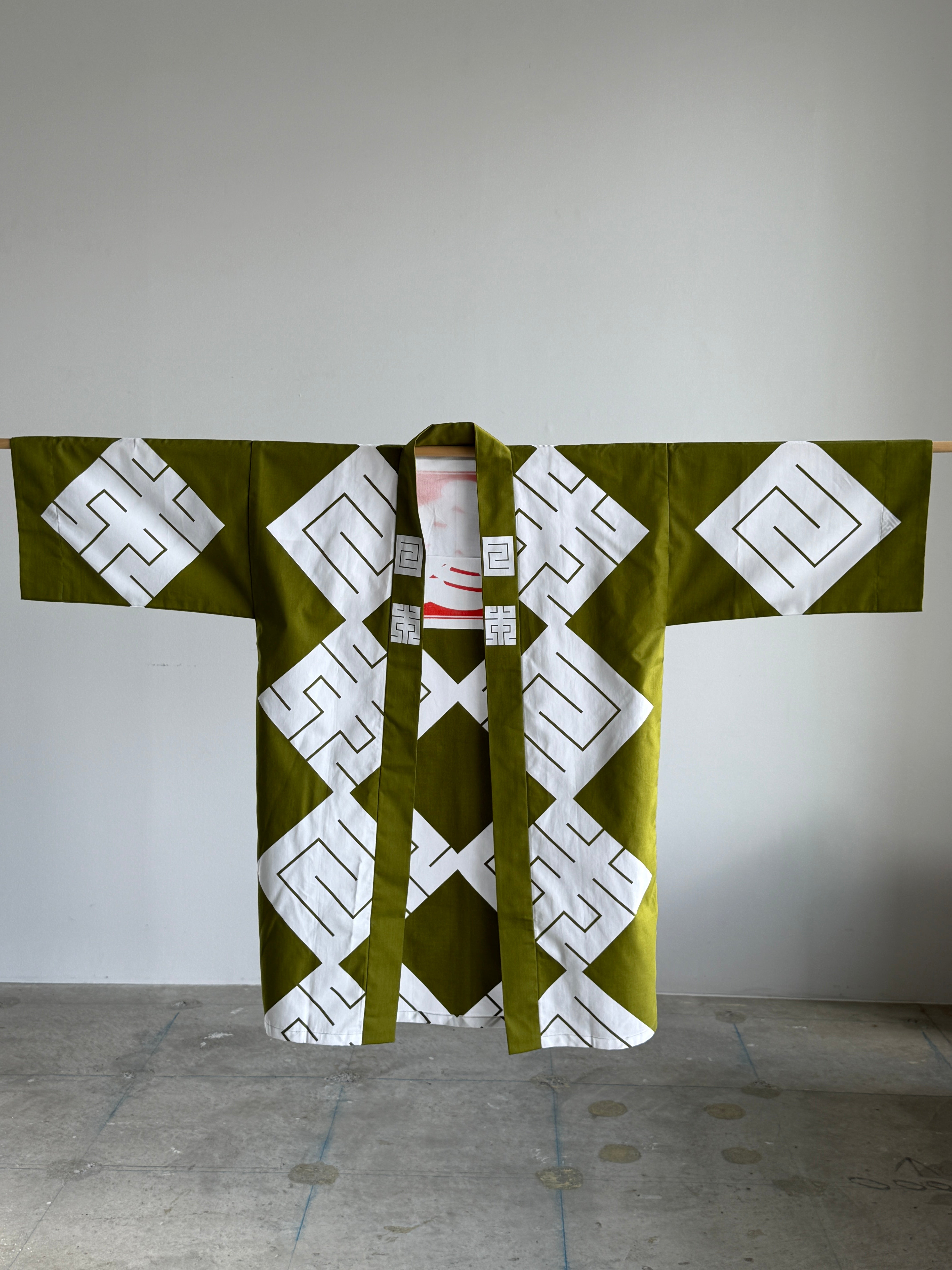 MILE -JAPAN- SHIRUSHI-ZOME HANTEN JACKET / MATCHA / 参 -日本- 印染半纏