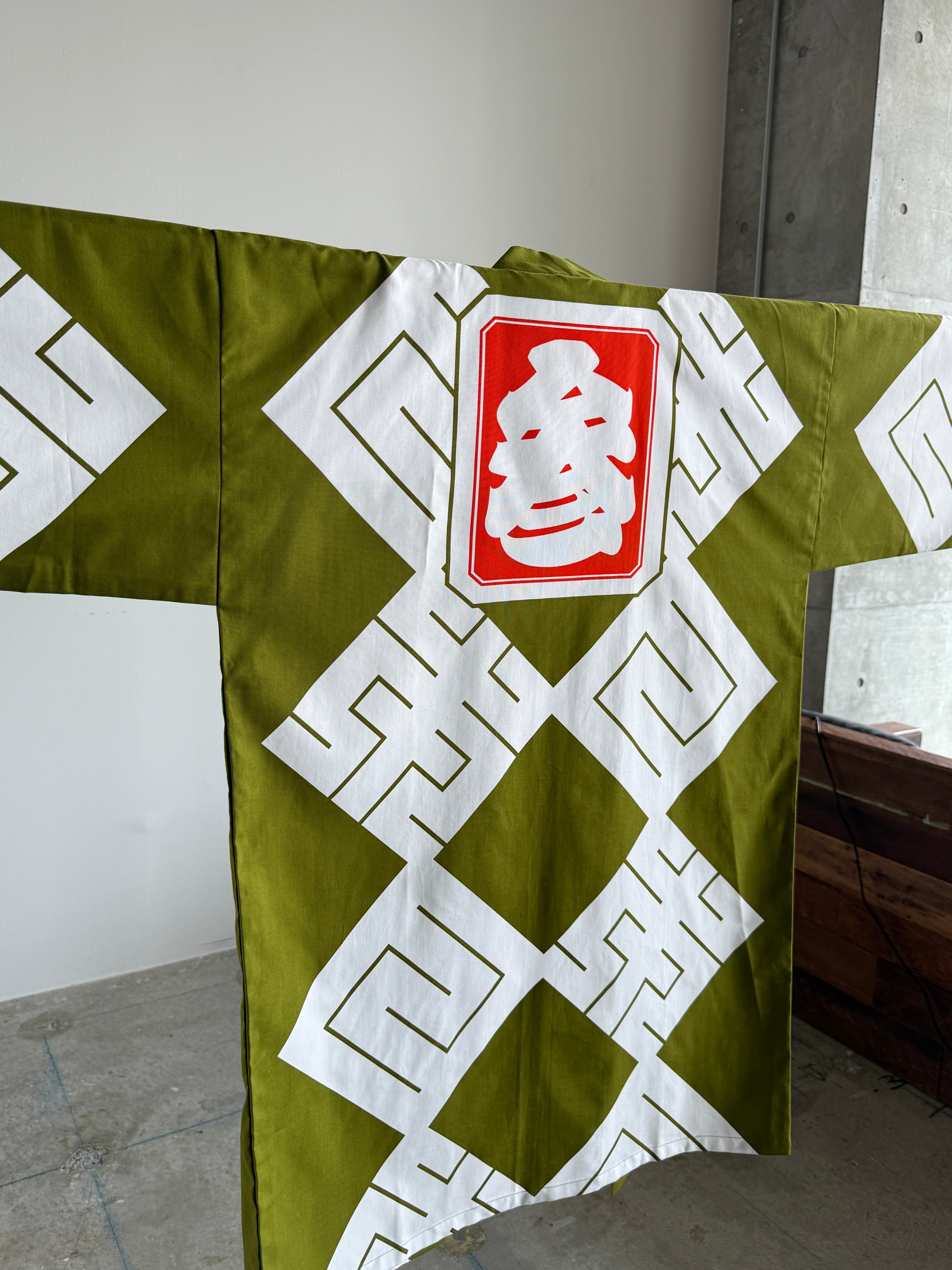 MILE -JAPAN- SHIRUSHI-ZOME HANTEN JACKET / MATCHA / 参 -日本- 印染半纏