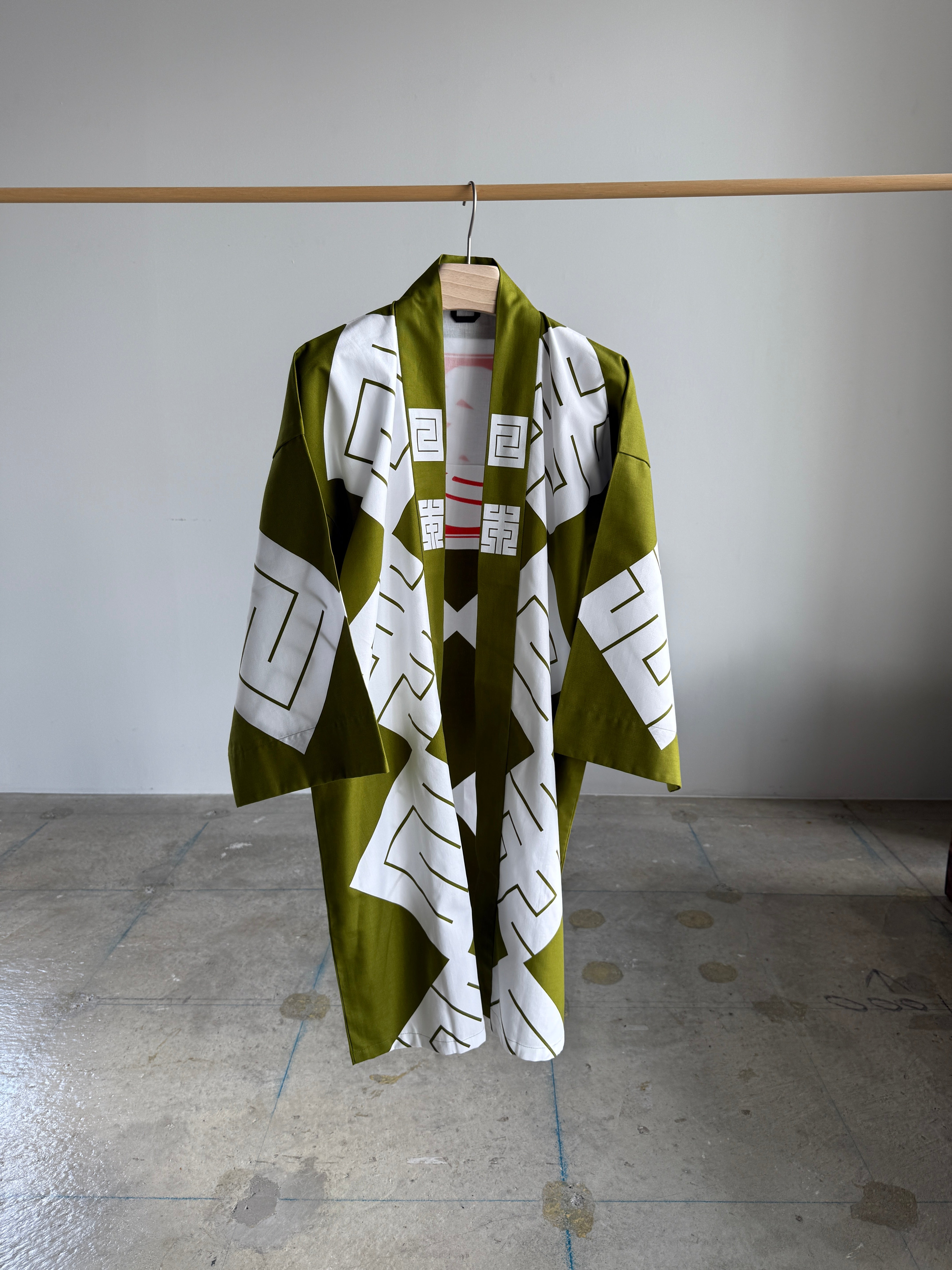 MILE -JAPAN- SHIRUSHI-ZOME HANTEN JACKET / MATCHA / 参 -日本- 印染半纏