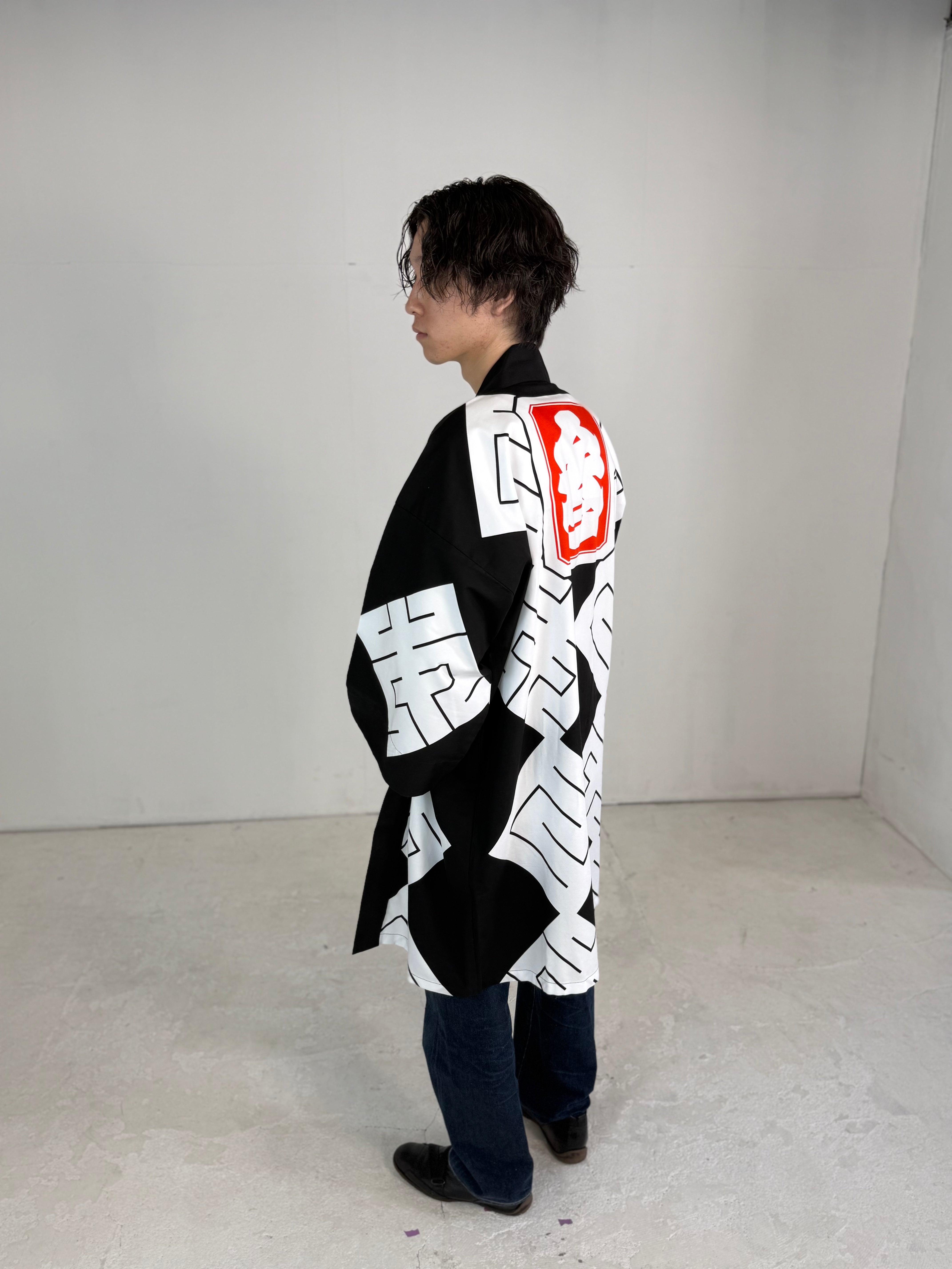 MILE -JAPAN- SHIRUSHI-ZOME HANTEN JACKET / KURO / 参 -日本- 印染半纏