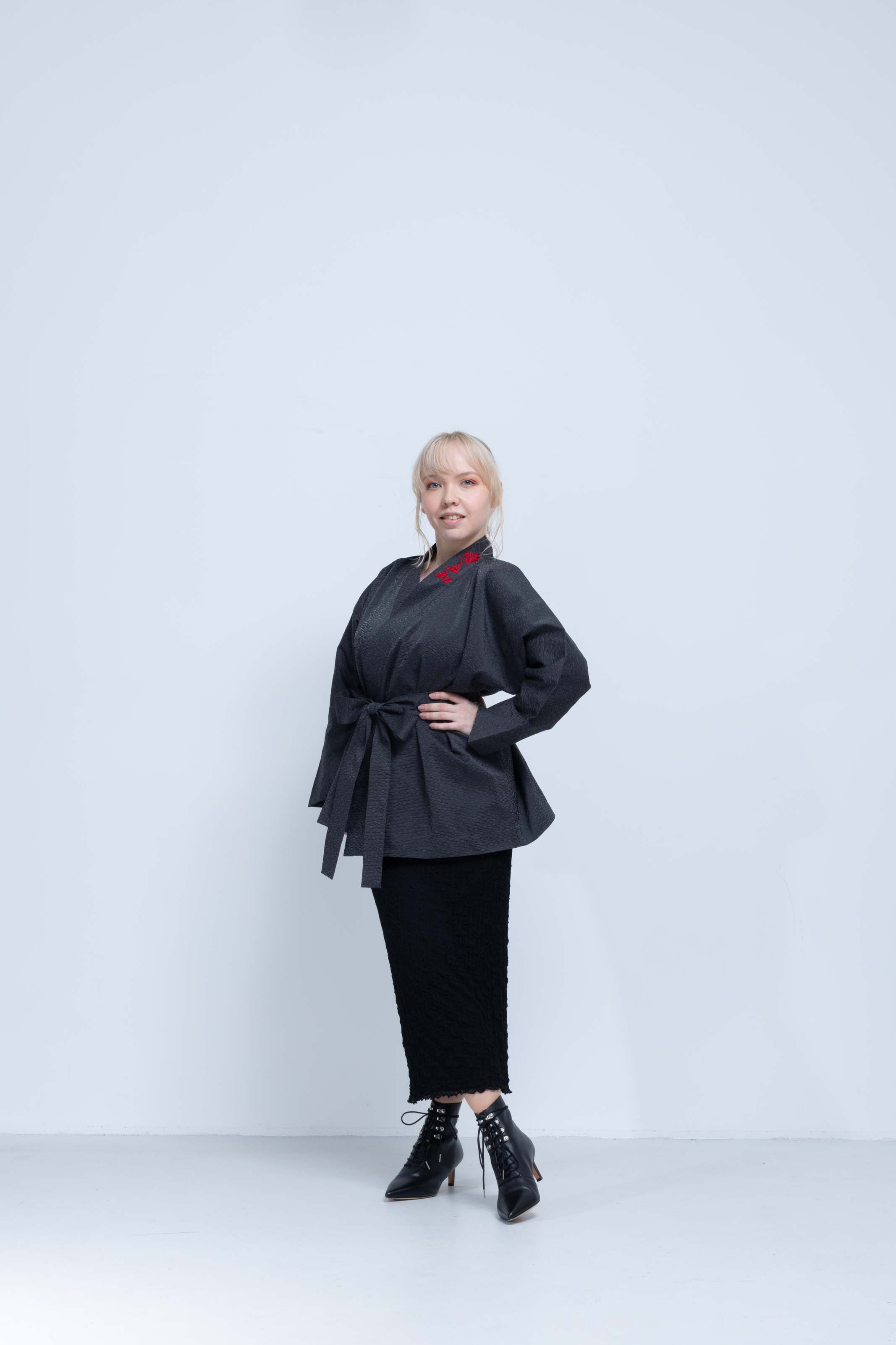 OHARAME KIMONO JACKET / red / 墨-sumi-
