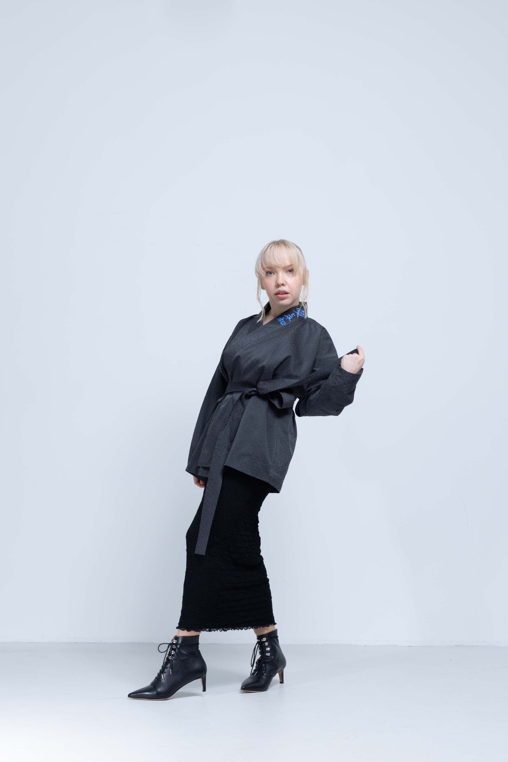 OHARAME KIMONO JACKET / blue / 墨-sumi-