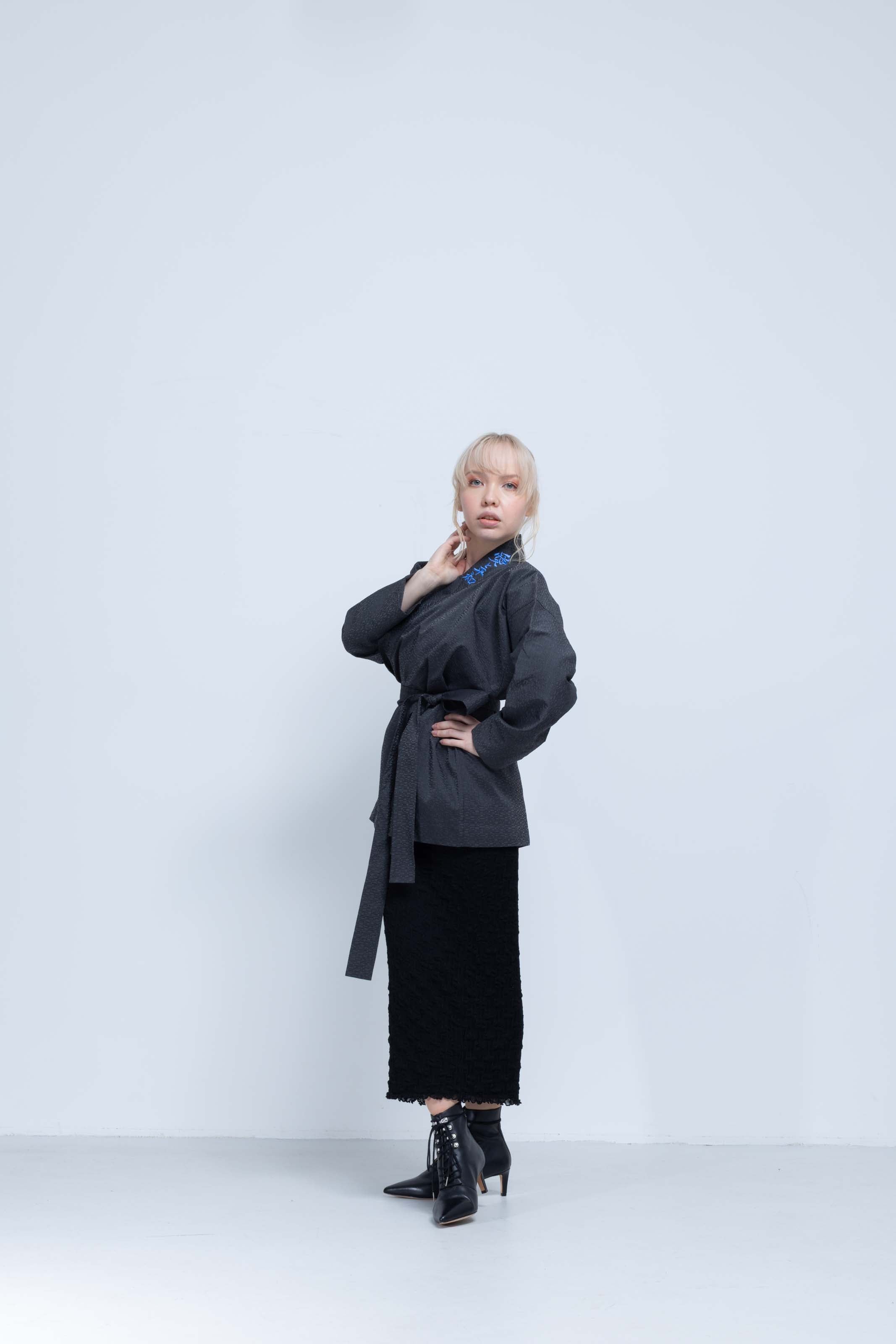 OHARAME KIMONO JACKET / blue / 墨-sumi-
