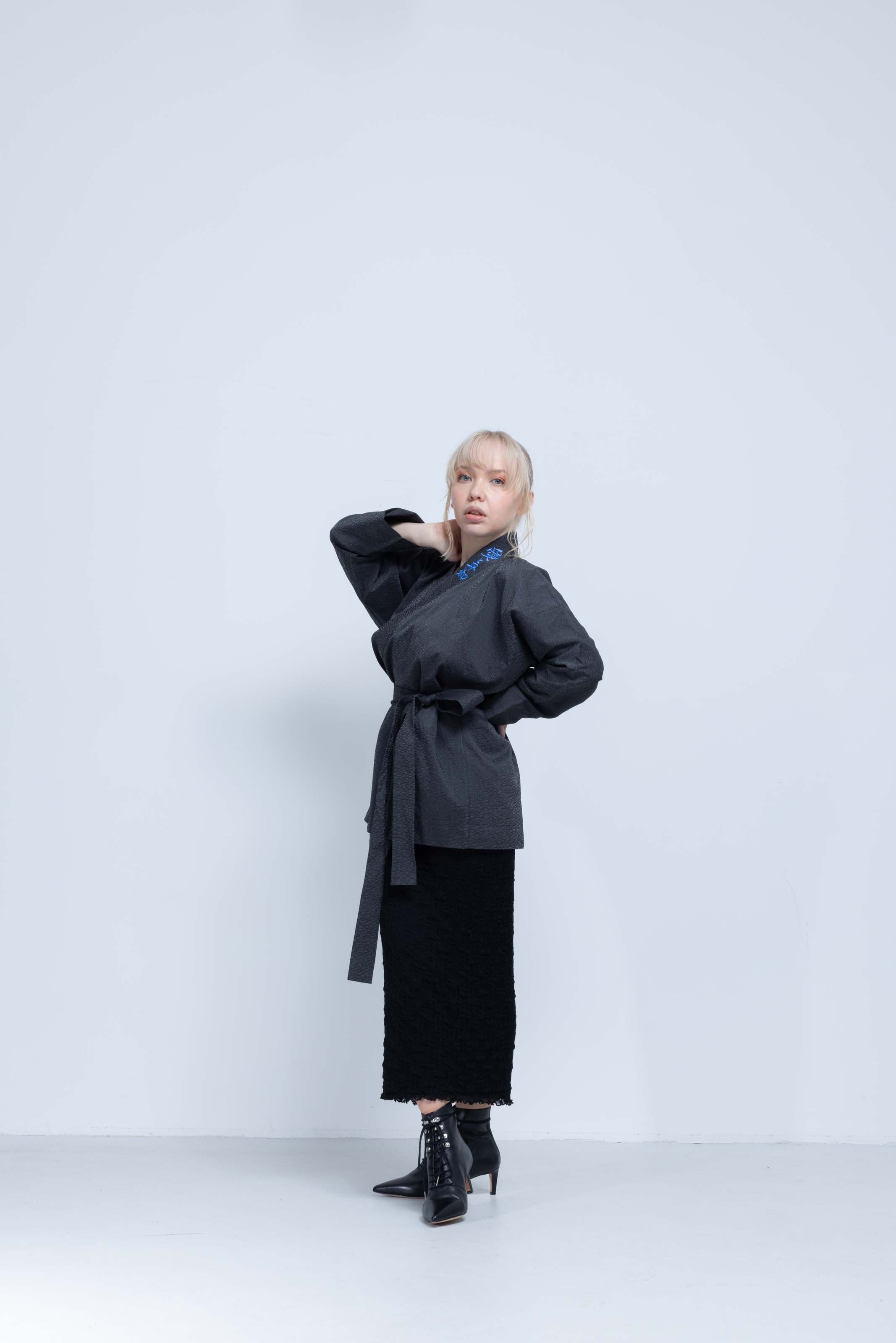 OHARAME KIMONO JACKET / blue / 墨-sumi-