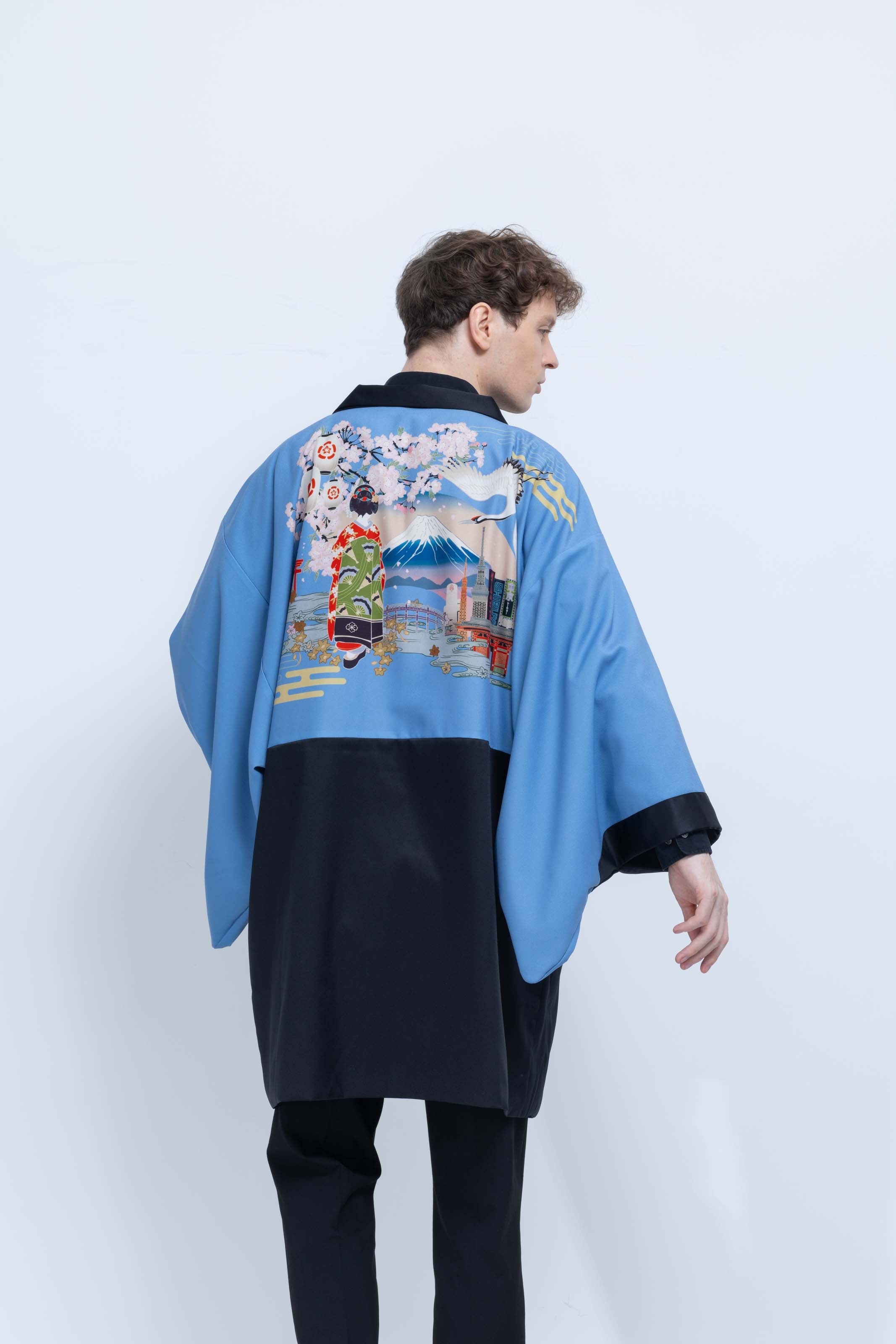 KUROMONTSUKI HAORI - Maiko, Fuji