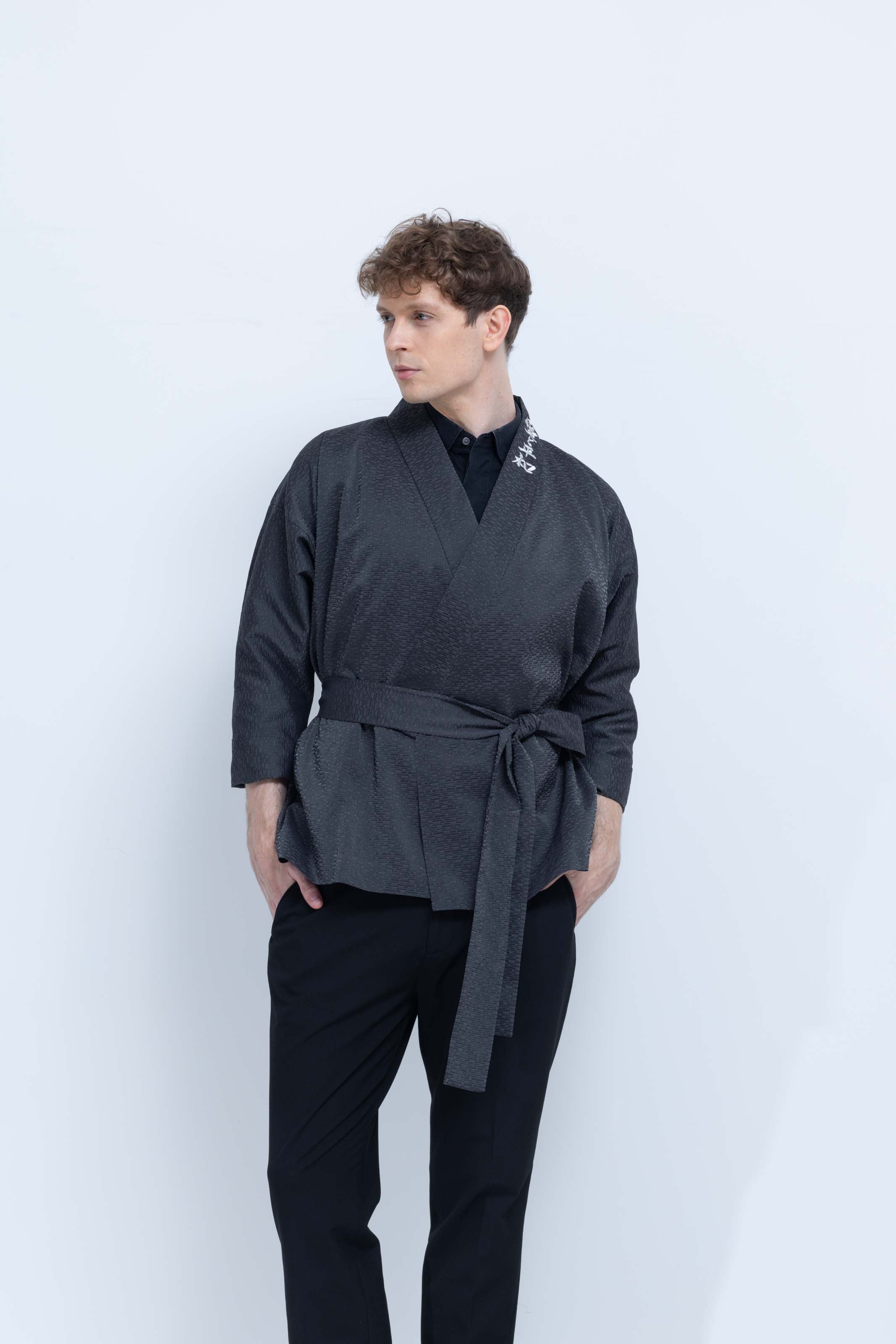 OHARAME KIMONO JACKET / gray / 墨-sumi-