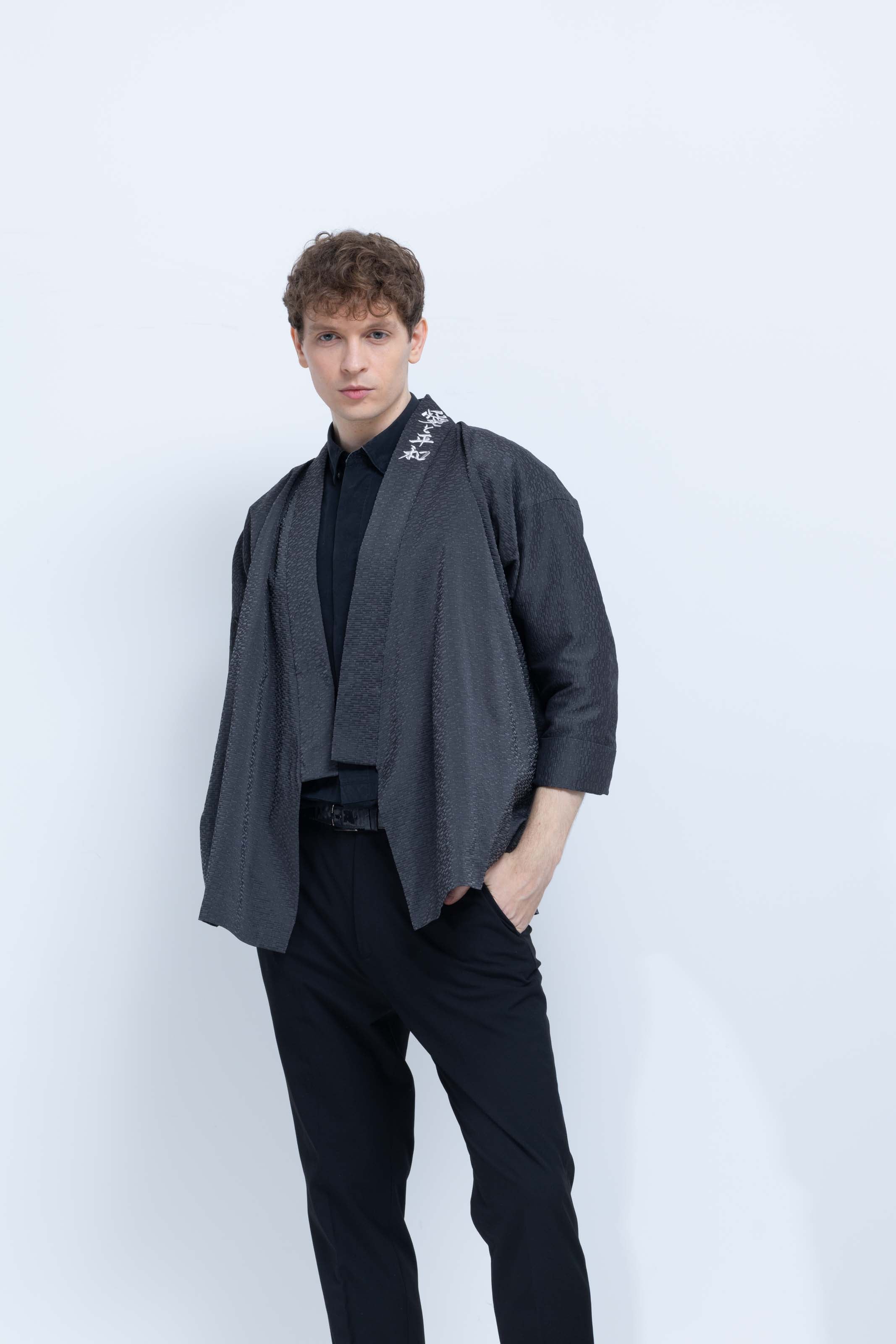 OHARAME KIMONO JACKET / gray / 墨-sumi-