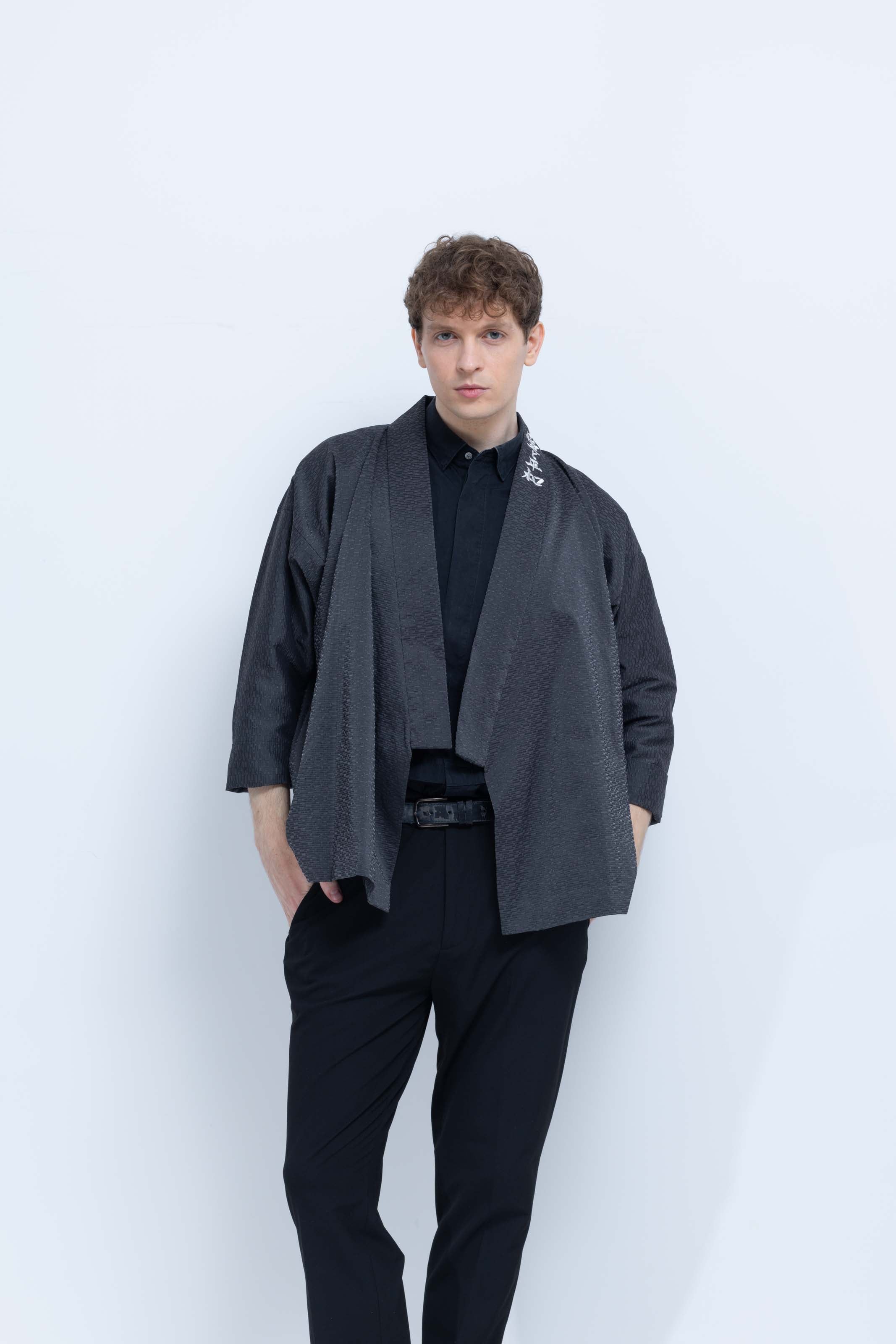 OHARAME KIMONO JACKET / gray / 墨-sumi-