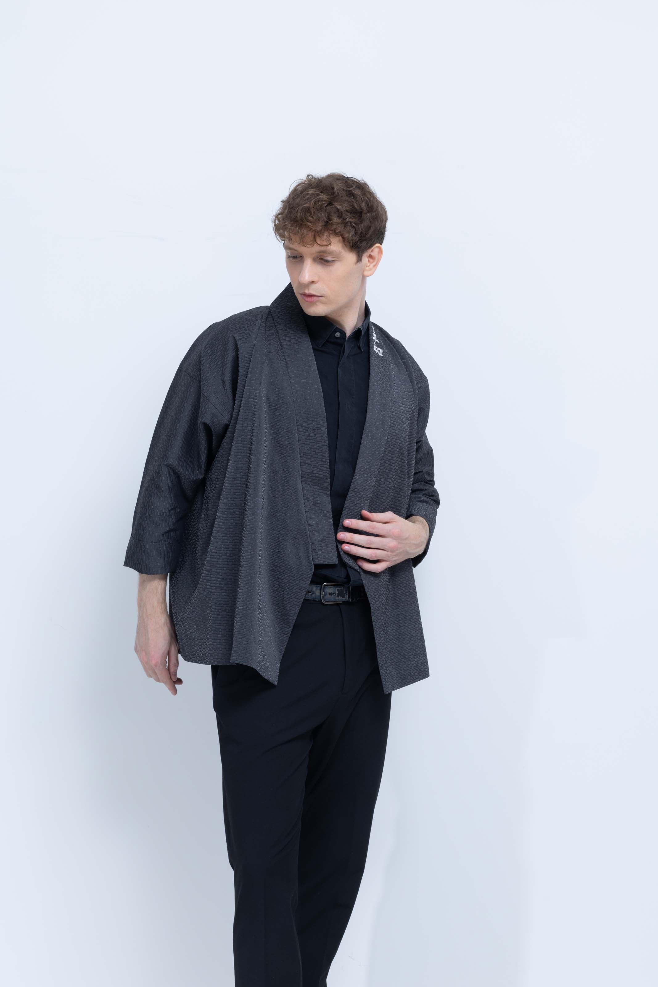 OHARAME KIMONO JACKET / gray / 墨-sumi-