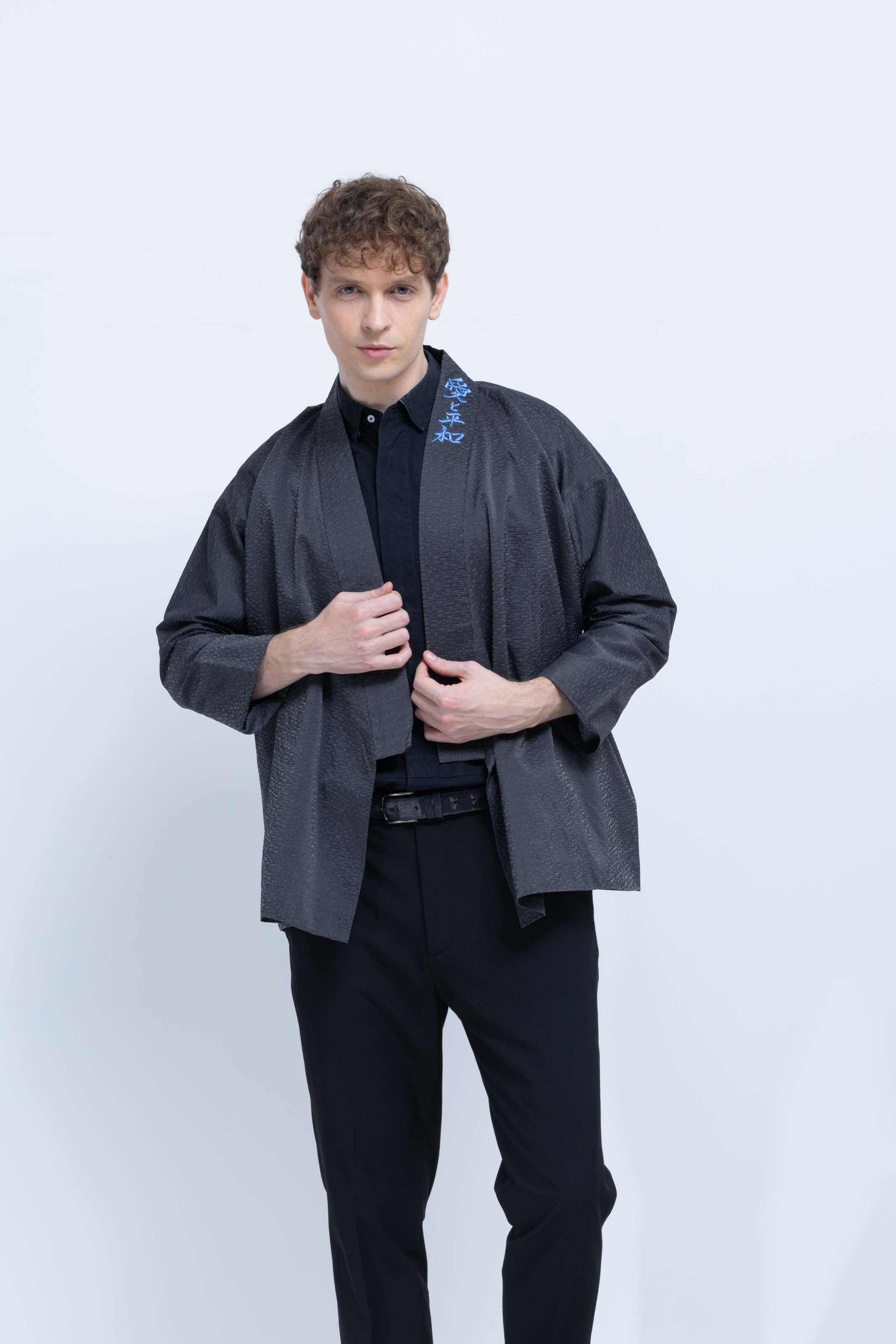 OHARAME KIMONO JACKET / blue / 墨-sumi-