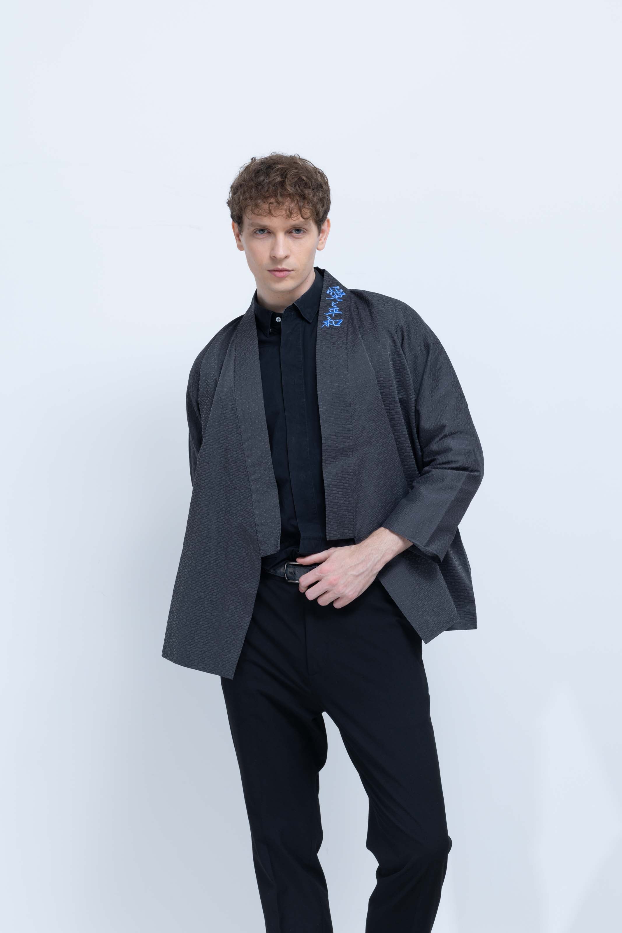 OHARAME KIMONO JACKET / blue / 墨-sumi-