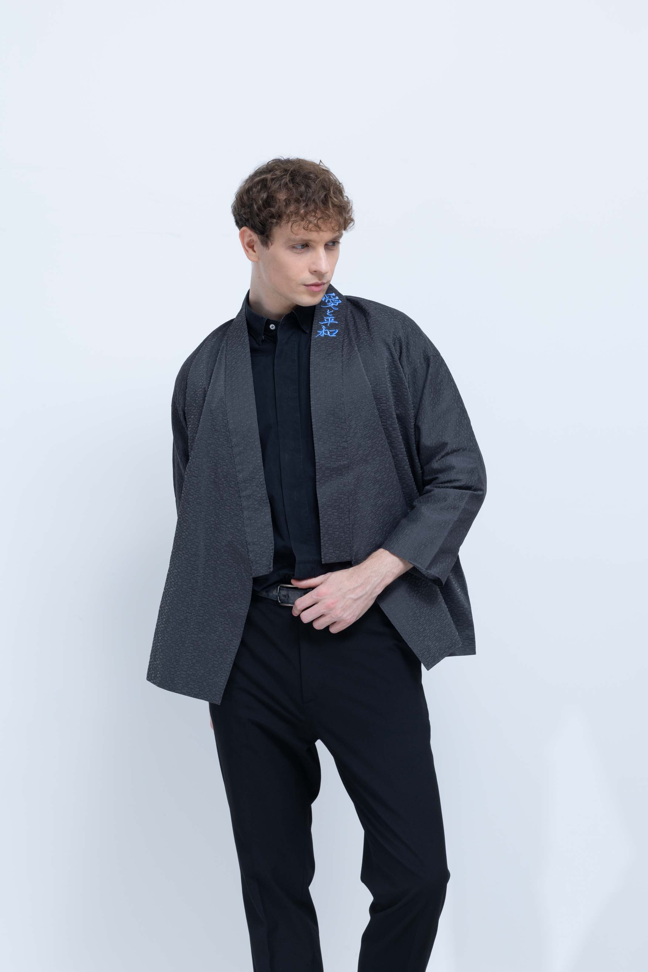 OHARAME KIMONO JACKET / blue / 墨-sumi-
