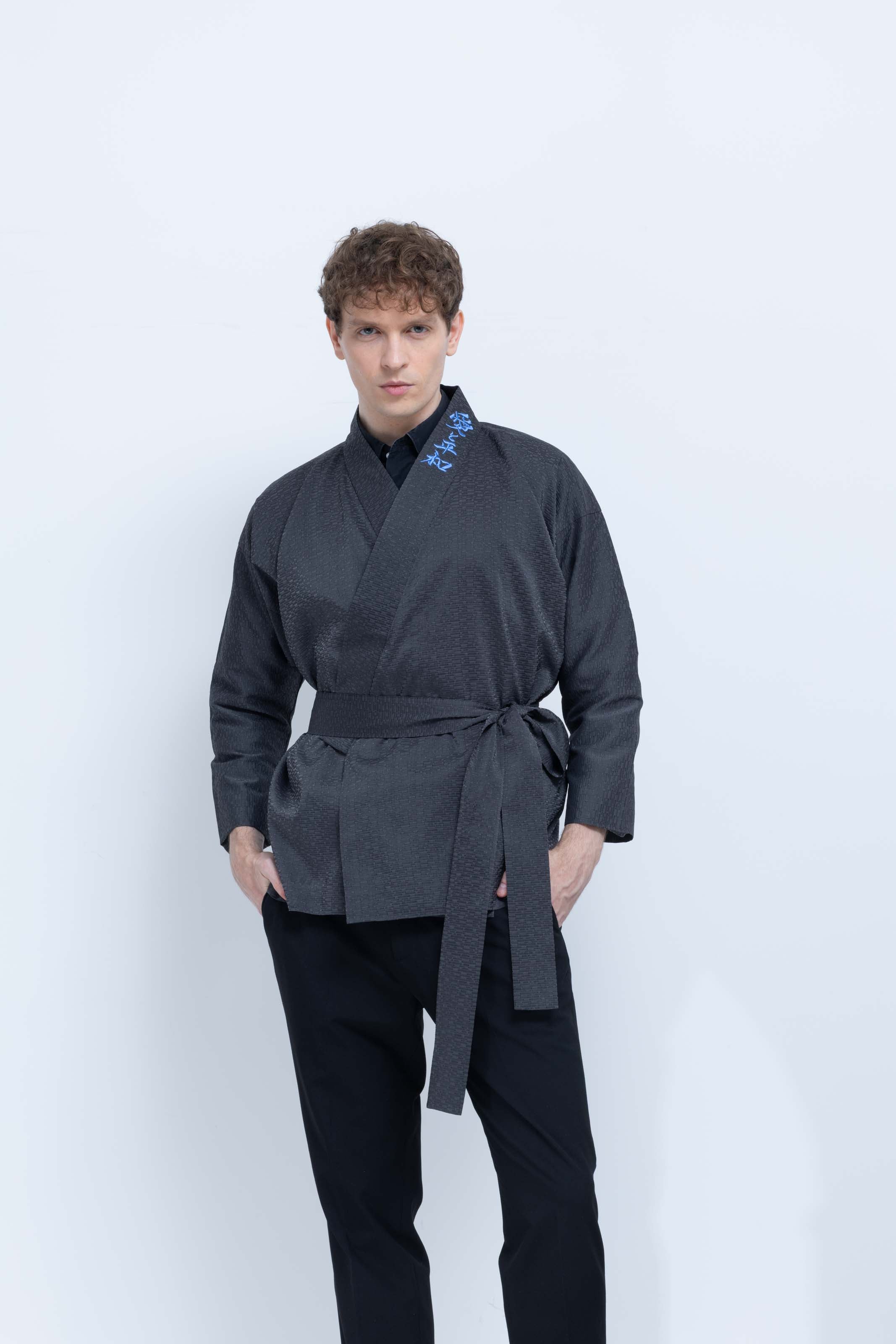 OHARAME KIMONO JACKET / blue / 墨-sumi-