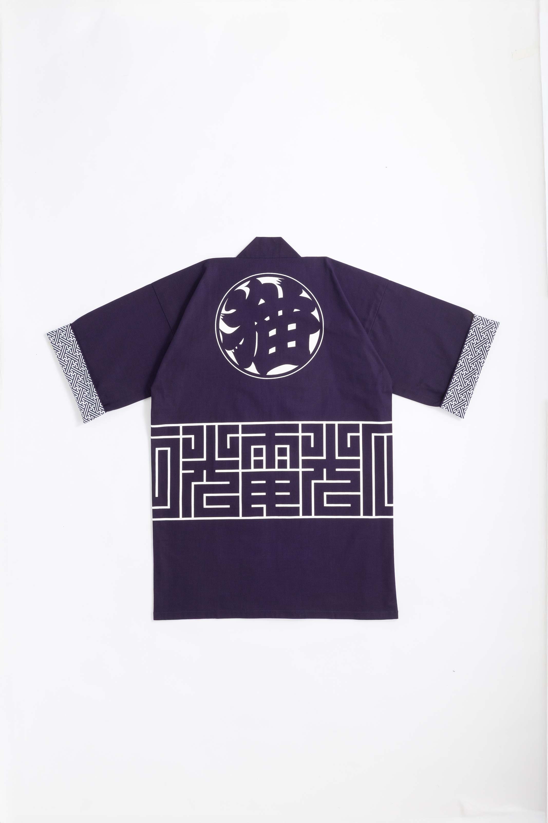 CAT -LIGHTNING SPEED- SHIRUSHI-ZOME HANTEN JACKET/ MURASAKI / 猫 -電光石火- 印染半纏