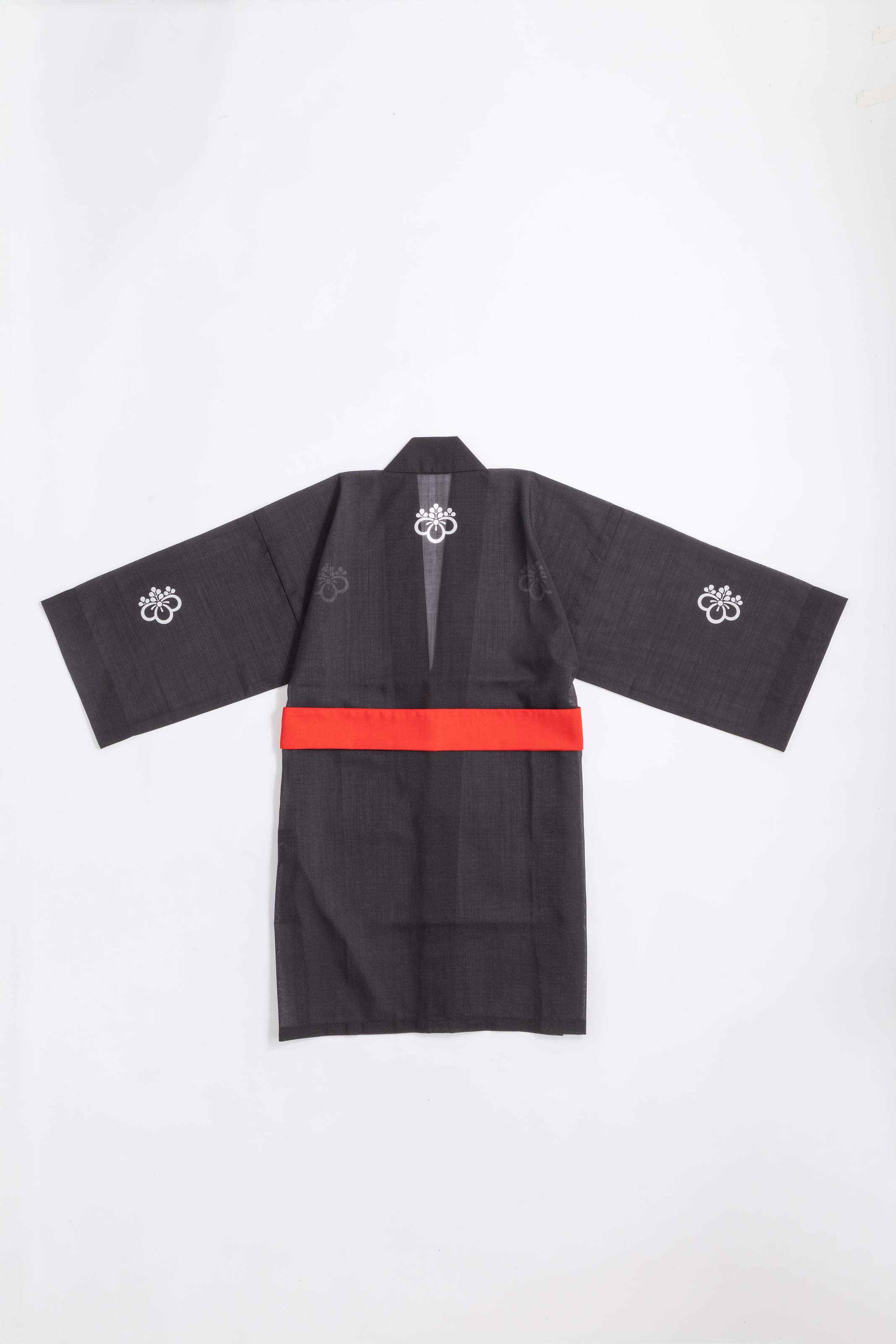 TRADITIONAL SHEER HAPPI / RED_OBI / 紗紬法被