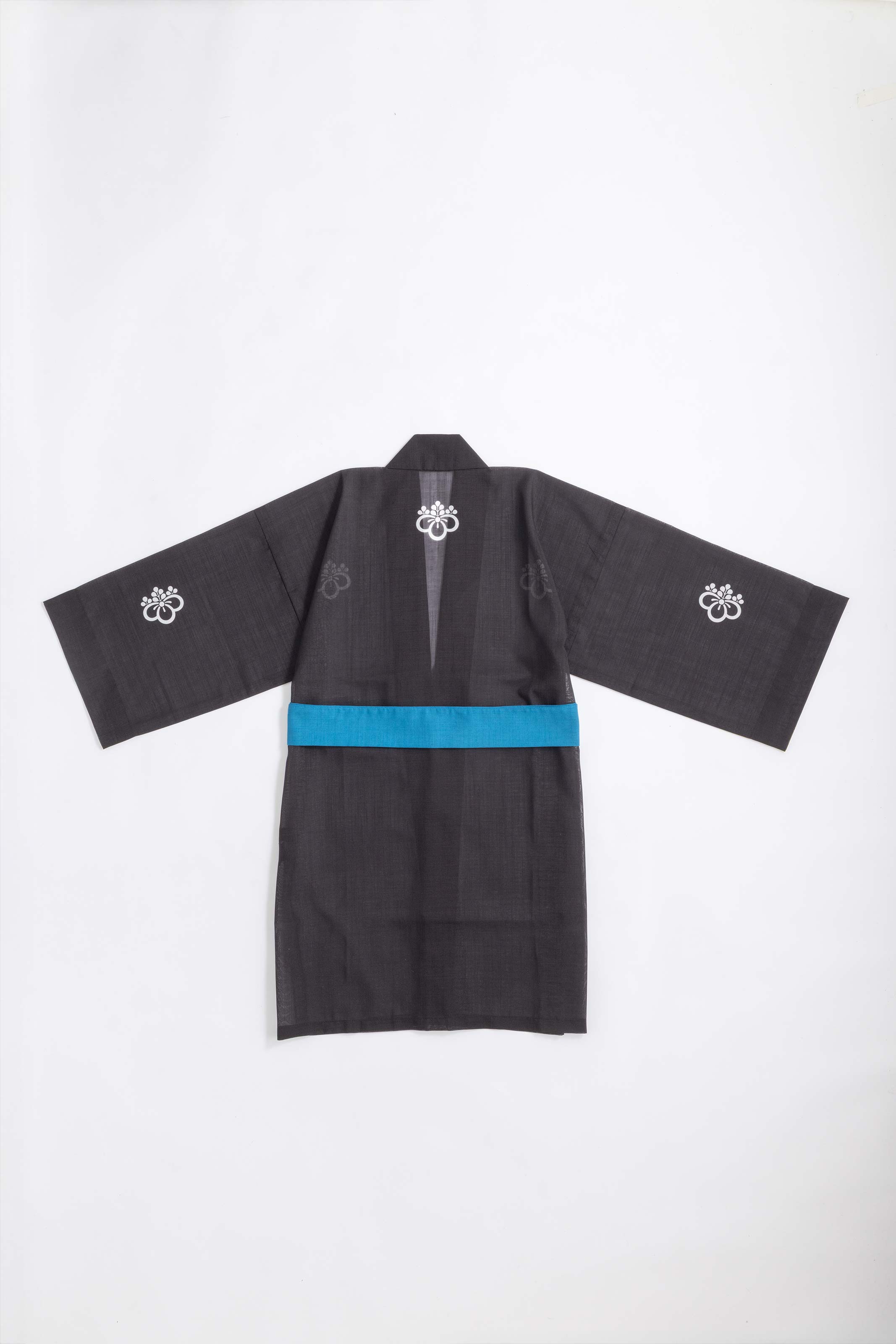 TRADITIONAL SHEER HAPPI / BLUE_OBI / 紗紬法被
