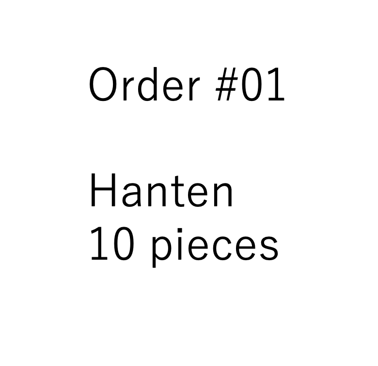 Order #01