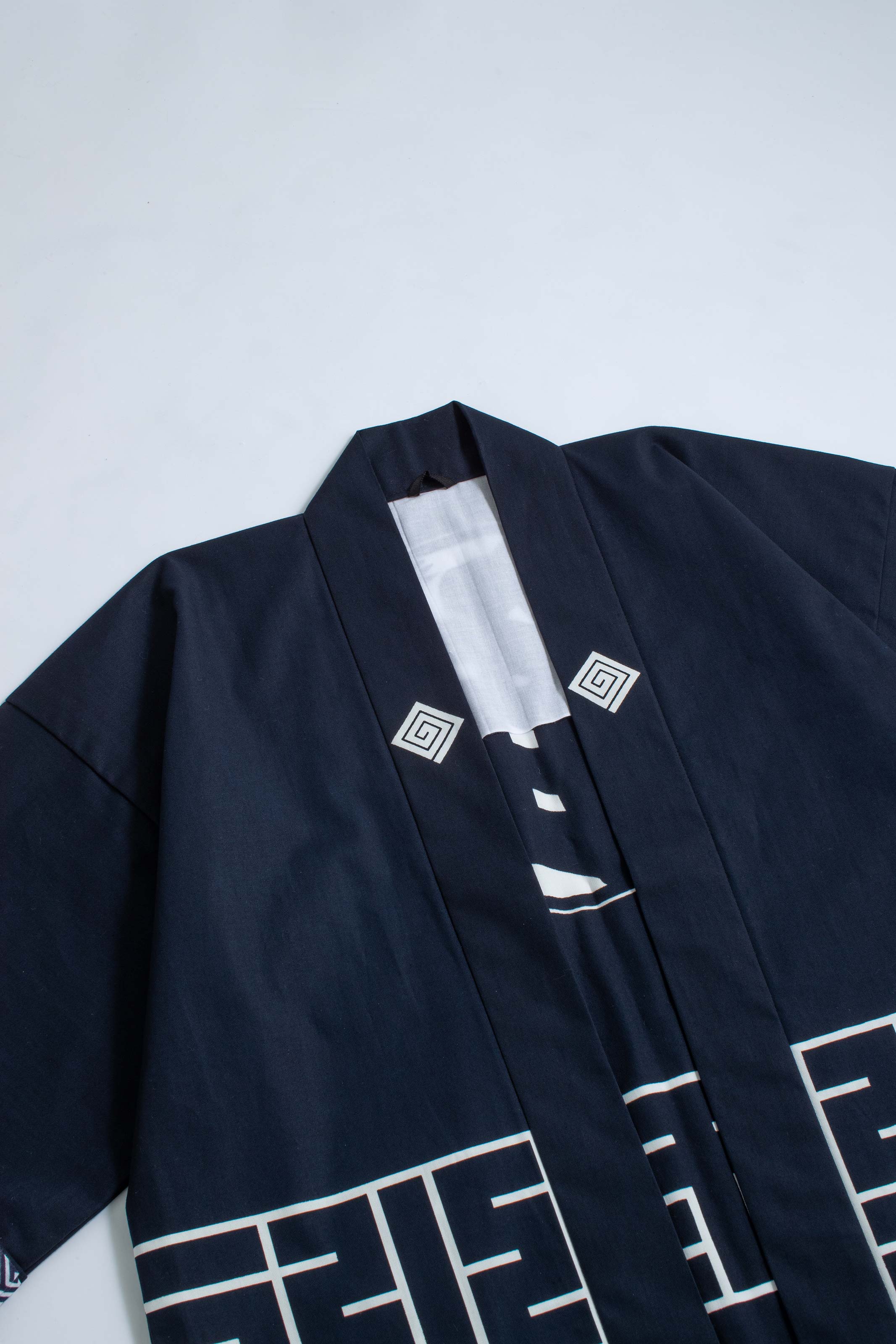 CAT -LIGHTNING SPEED- SHIRUSHI-ZOME HANTEN JACKET / KON / 猫 -電光石火- 印染半纏