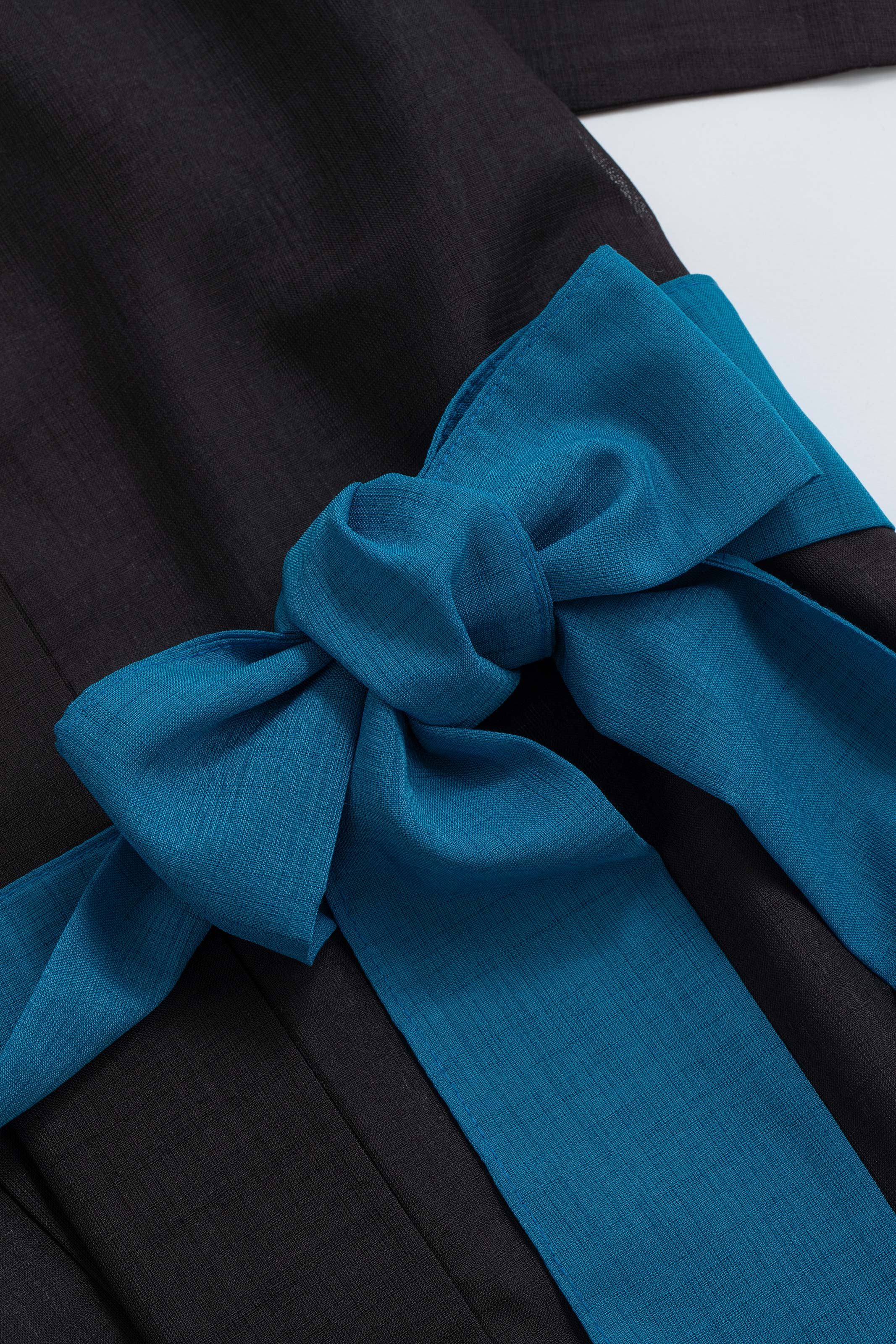 TRADITIONAL SHEER HAPPI / BLUE_OBI / 紗紬法被