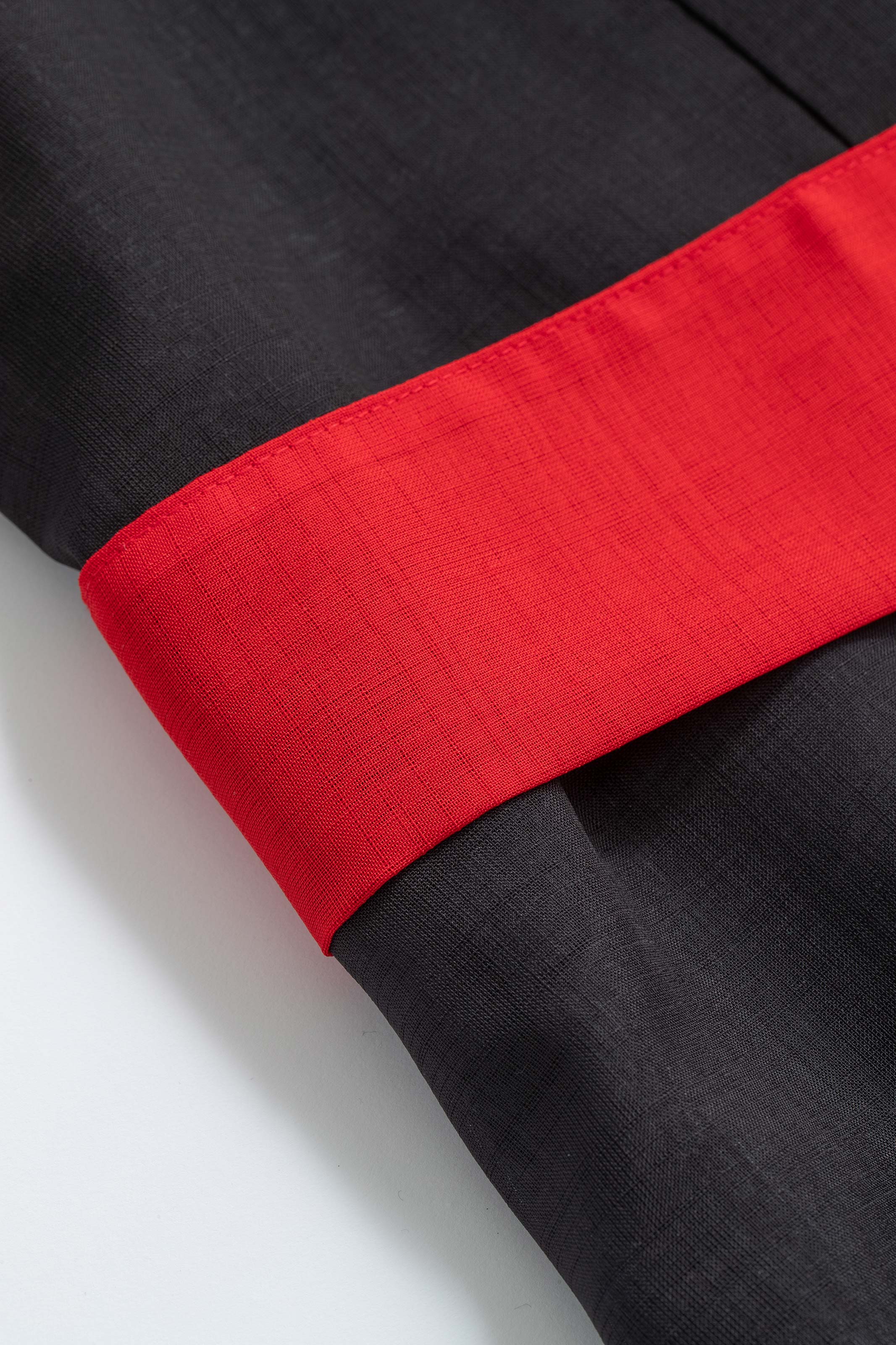 TRADITIONAL SHEER HAPPI / RED_OBI / 紗紬法被