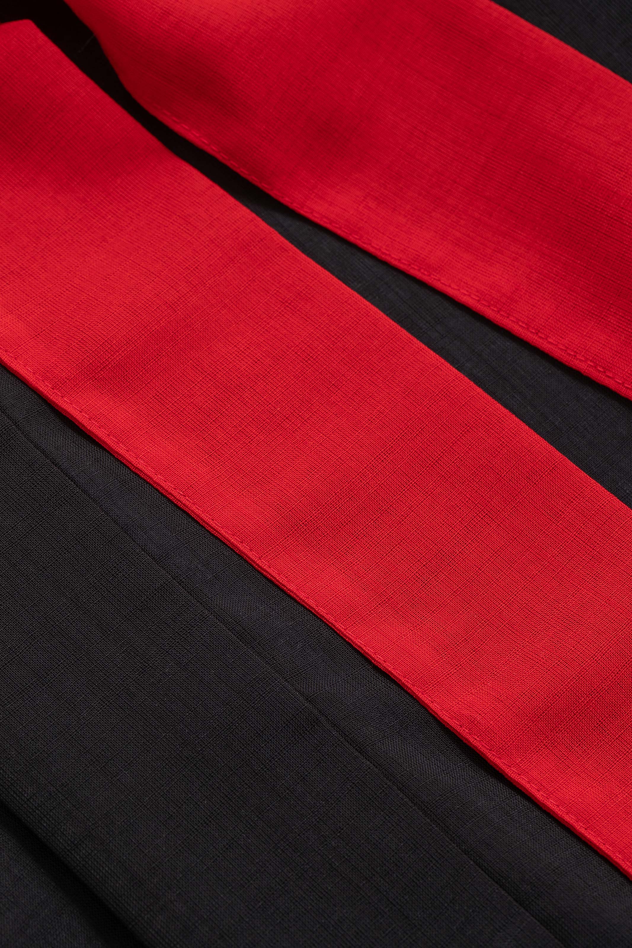 TRADITIONAL SHEER HAPPI / RED_OBI / 紗紬法被