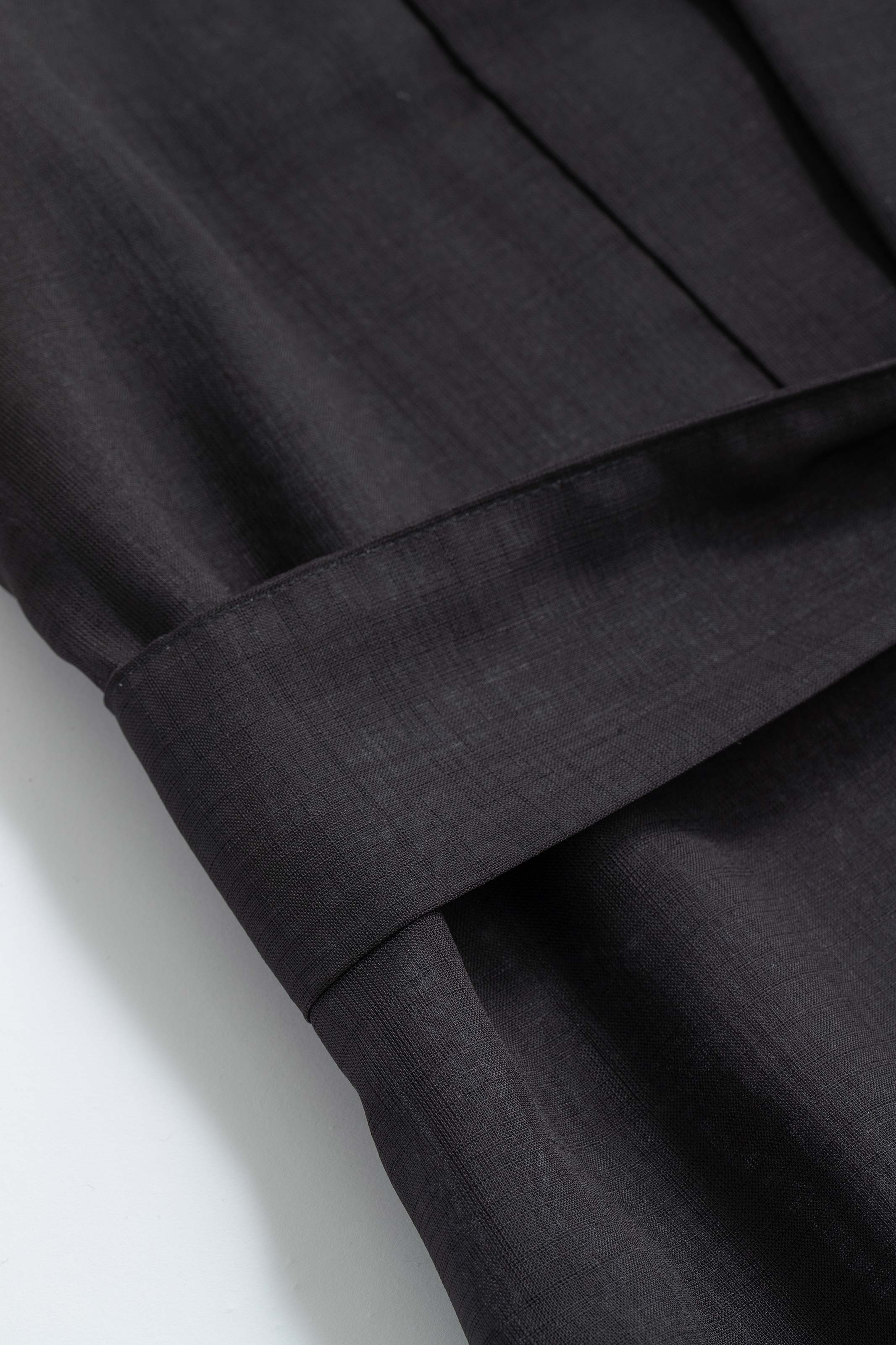 TRADITIONAL SHEER HAPPI / BLACK_OBI / 紗紬法被