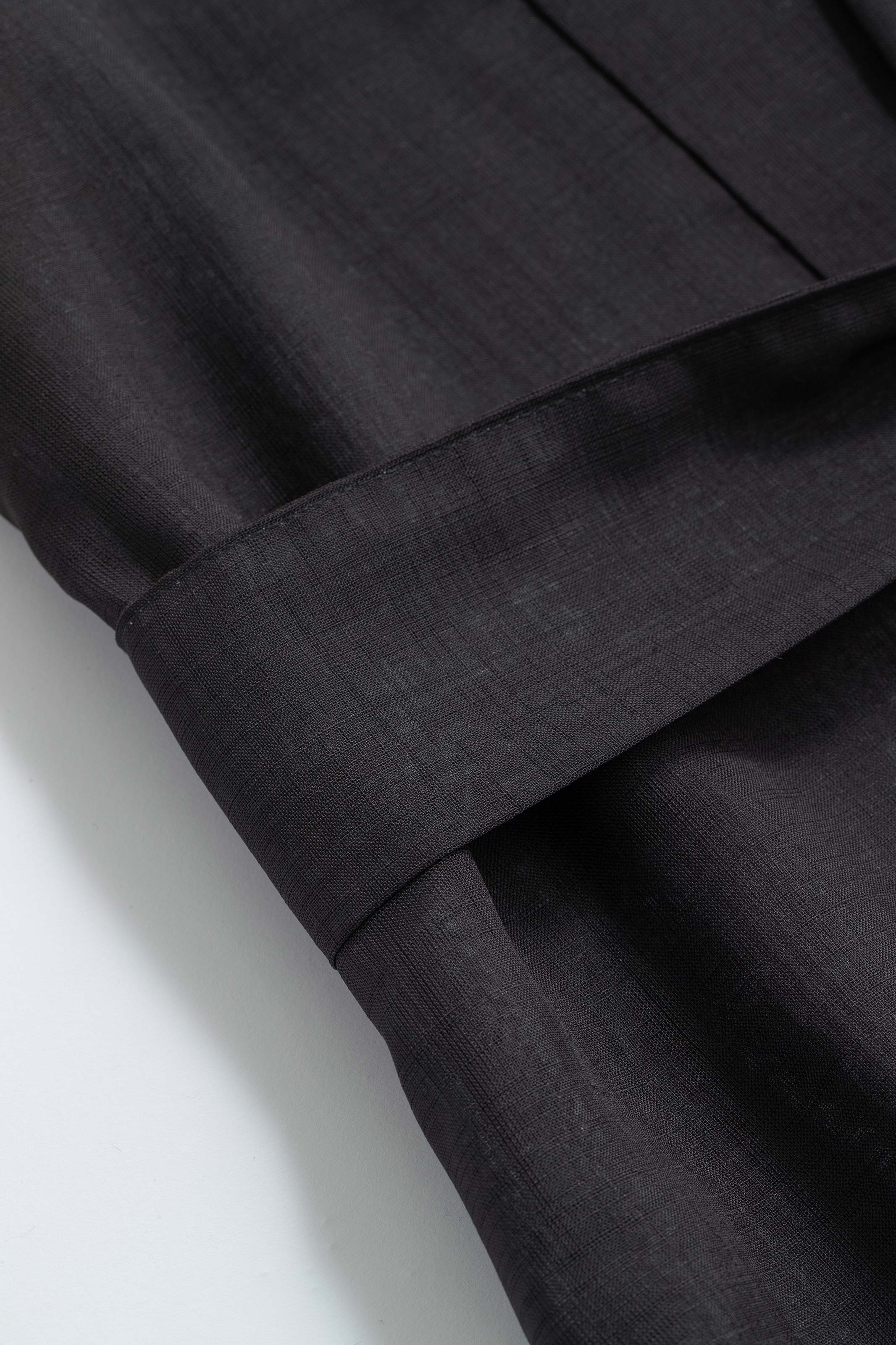 TRADITIONAL SHEER HAPPI / BLACK_OBI / 紗紬法被