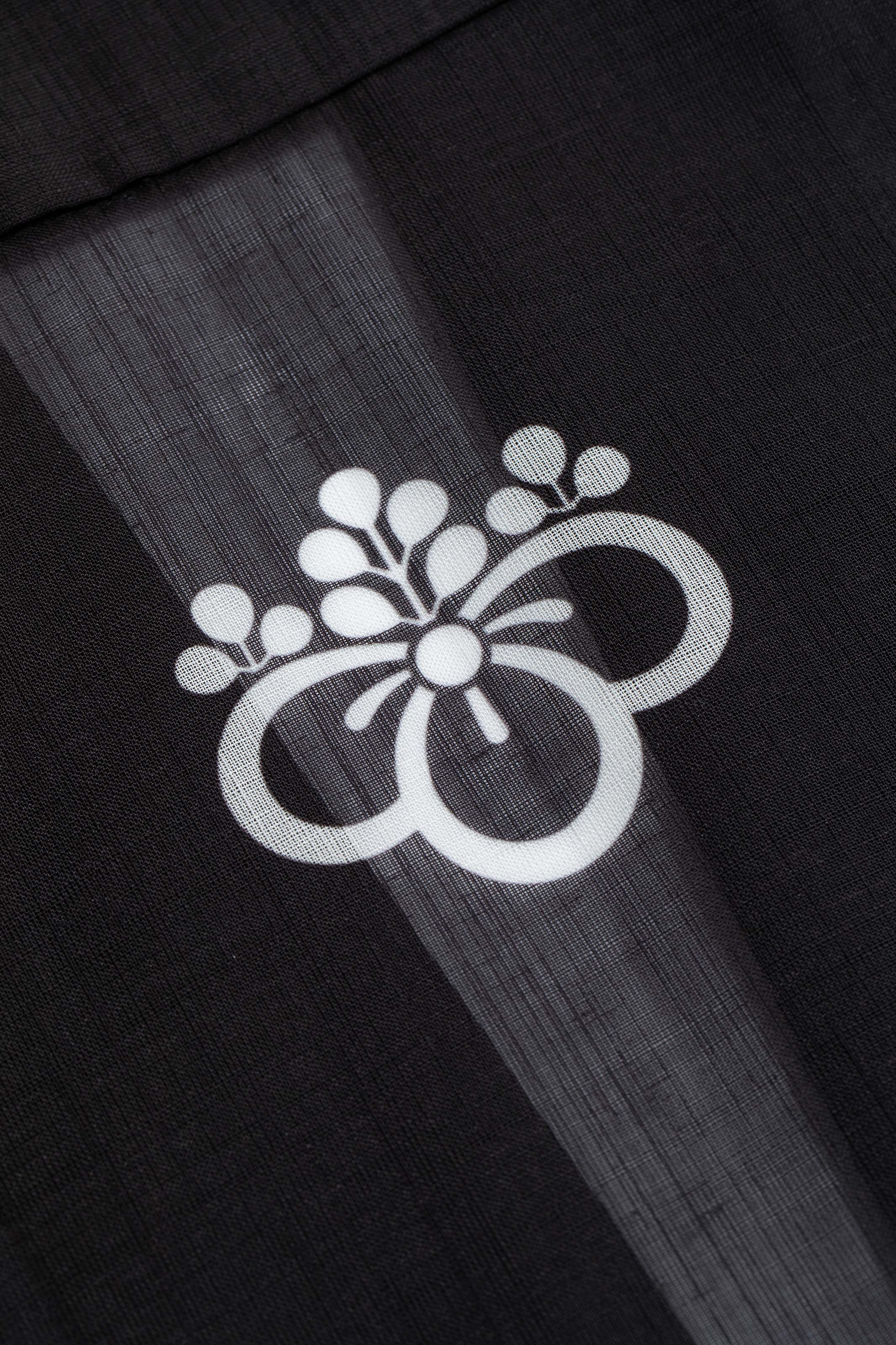 TRADITIONAL SHEER HAPPI / BLACK_OBI / 紗紬法被
