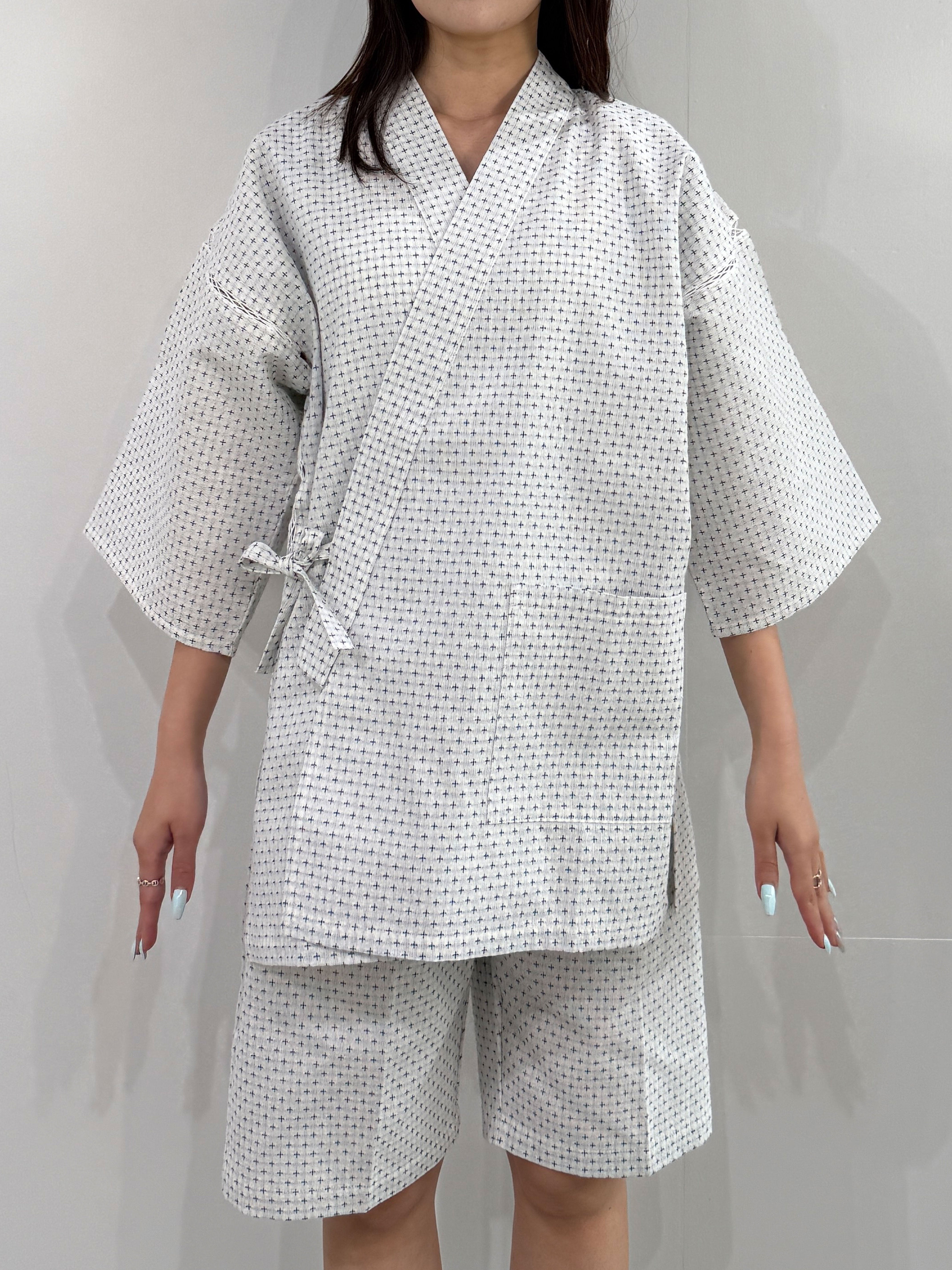 [参SELECT] Juji Sashiko Jinbei White L