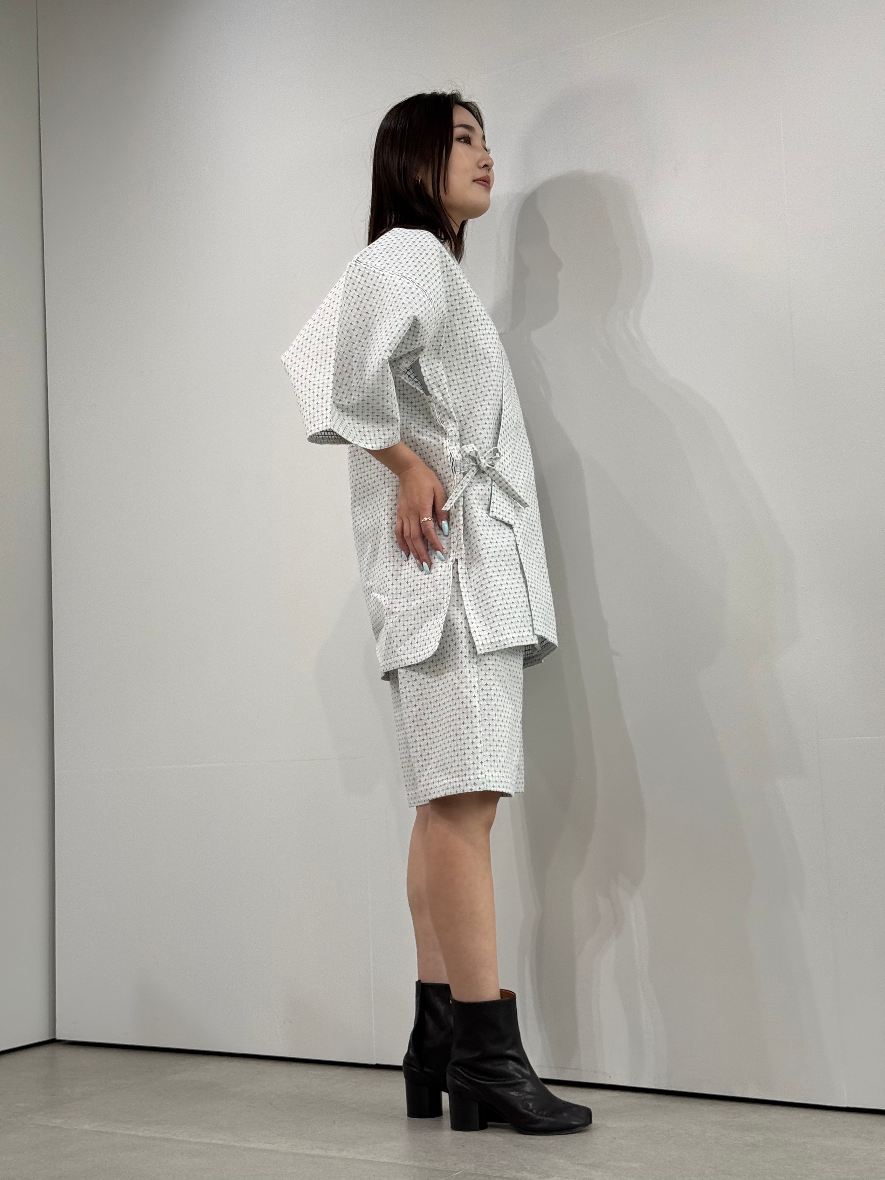 [参SELECT] Juji Sashiko Jinbei White L