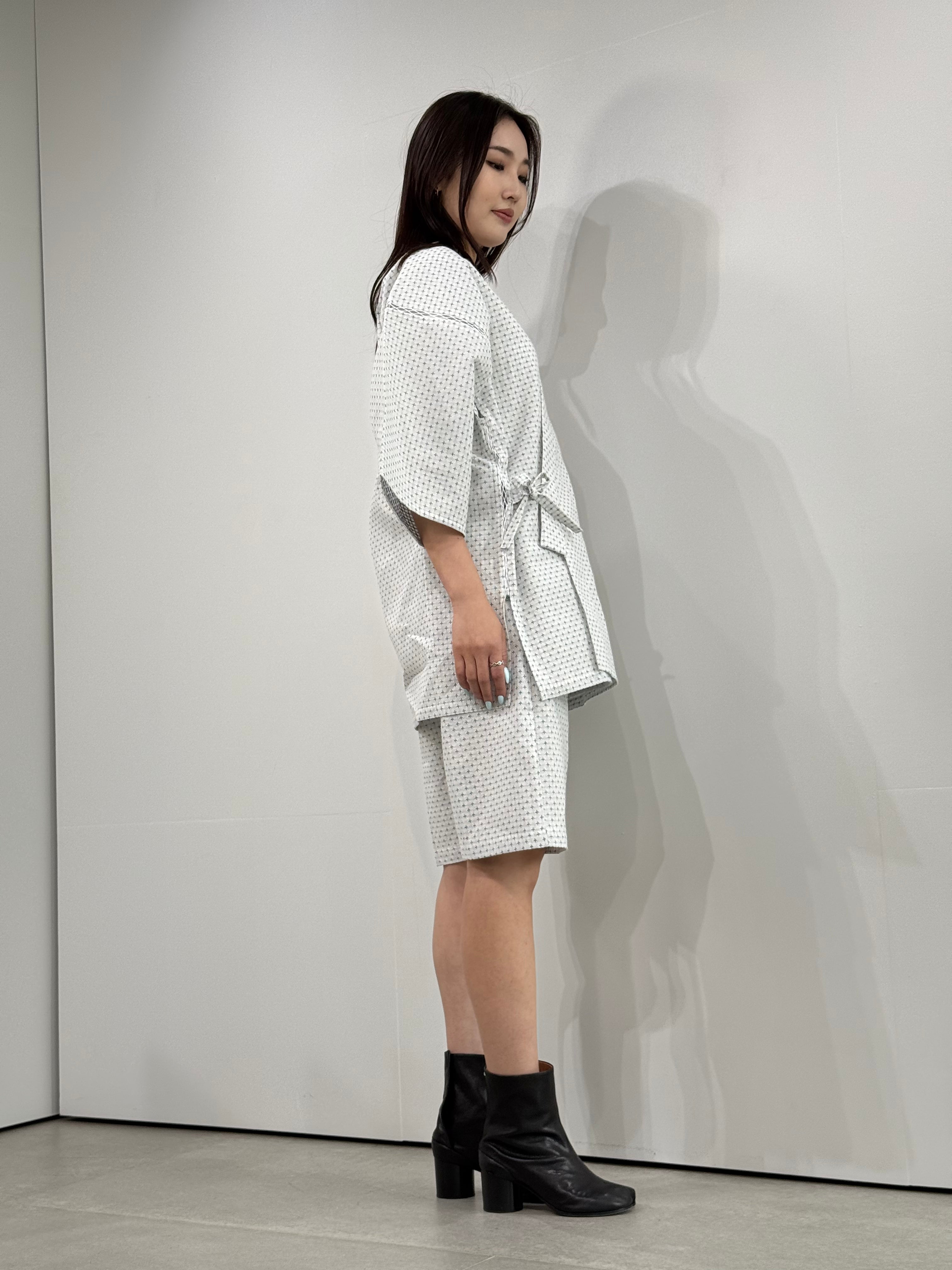 [参SELECT] Juji Sashiko Jinbei White L