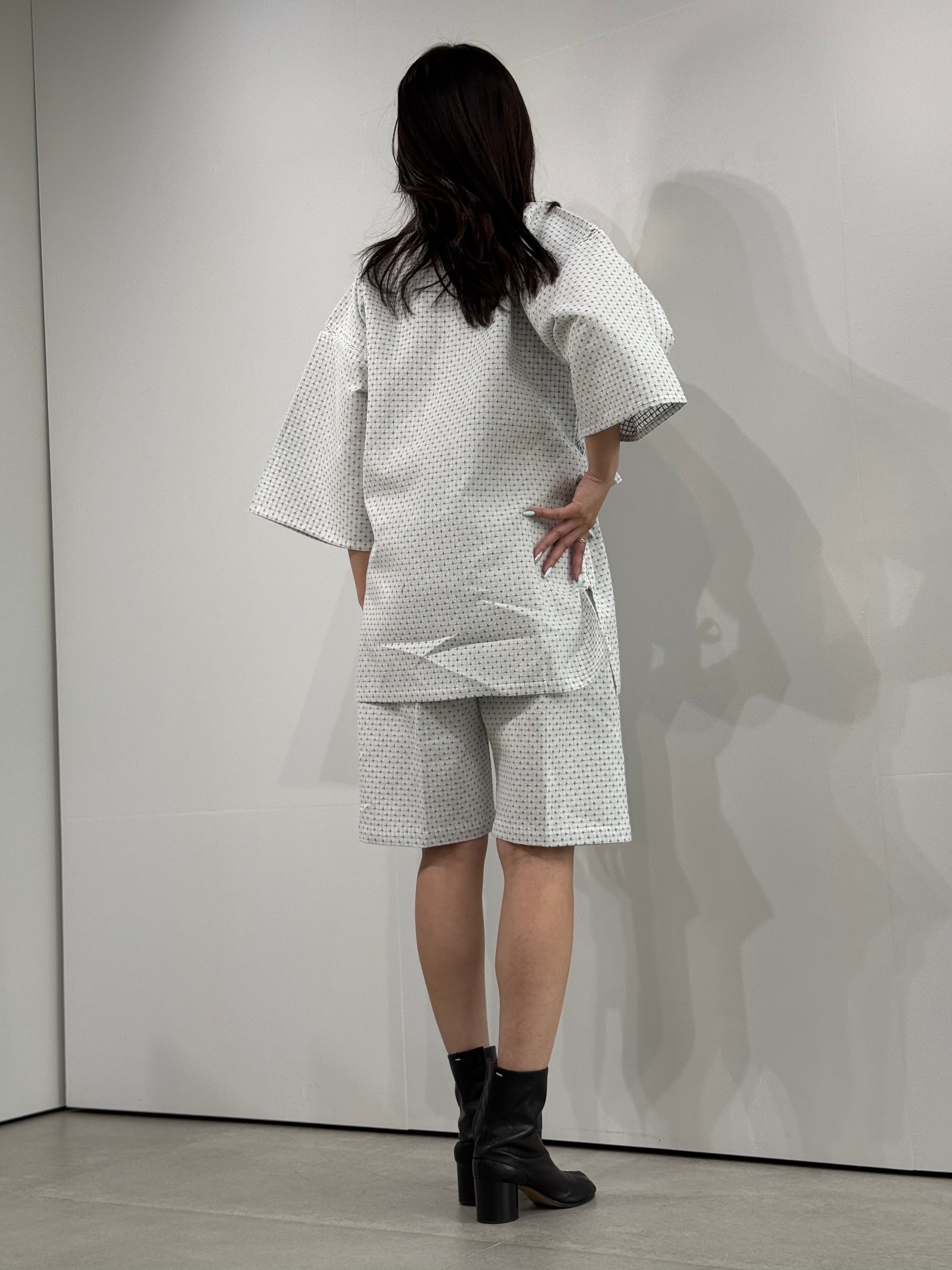 [参SELECT] Juji Sashiko Jinbei White L