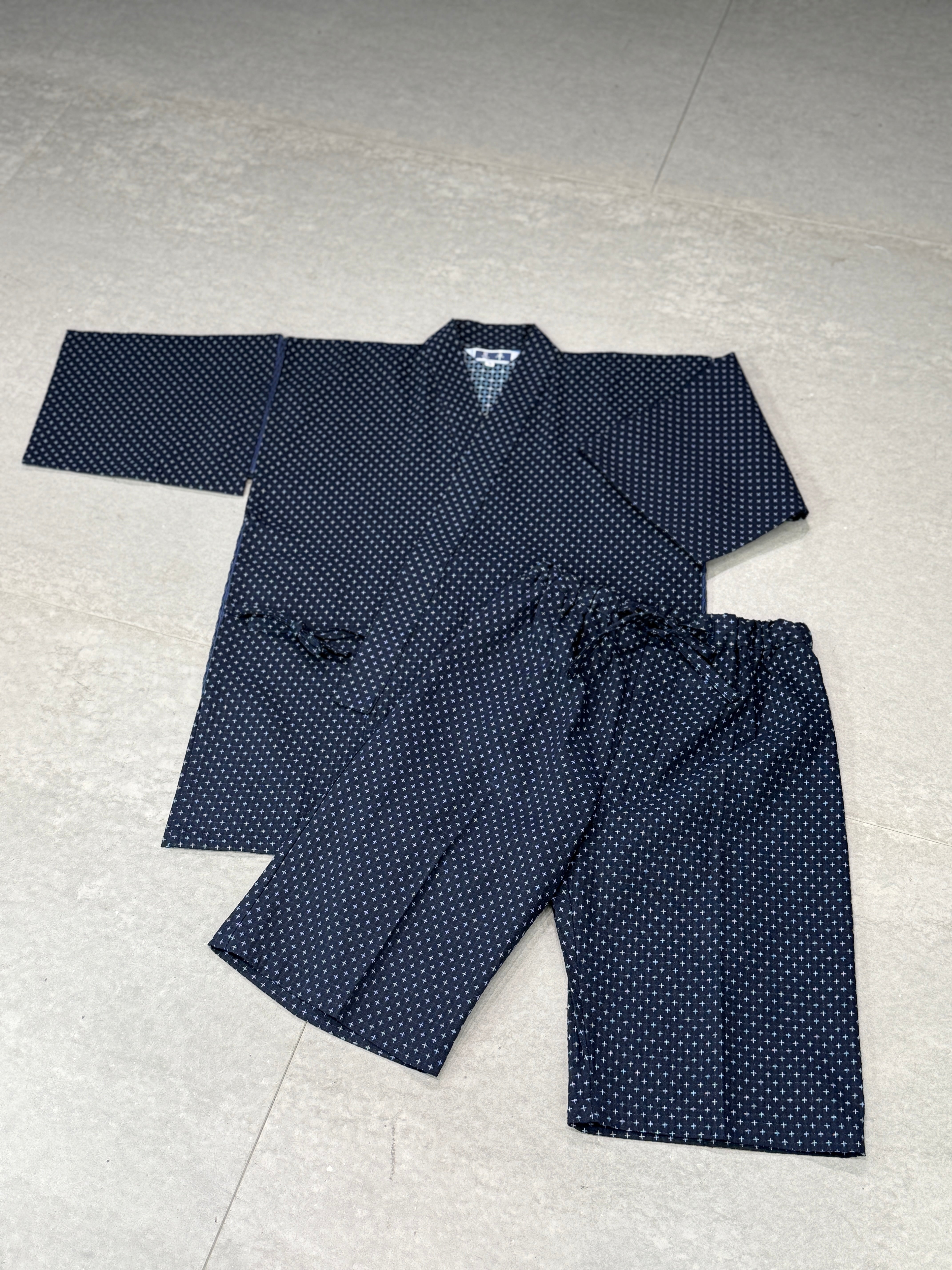 [参SELECT] Juji Sashiko Jinbei Navy L
