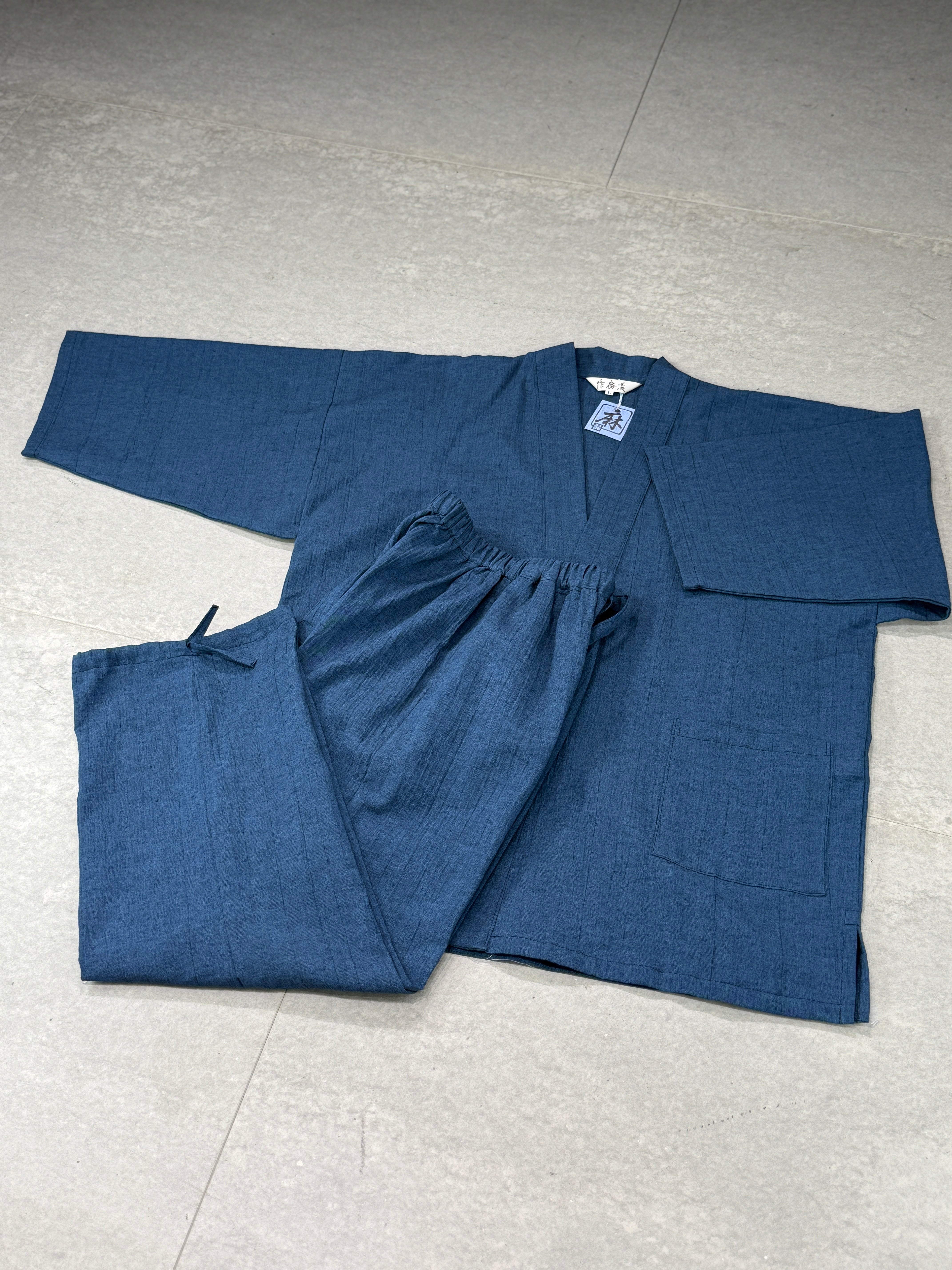 [参SELECT] Samue—Traditional monk's working clothes Blue L