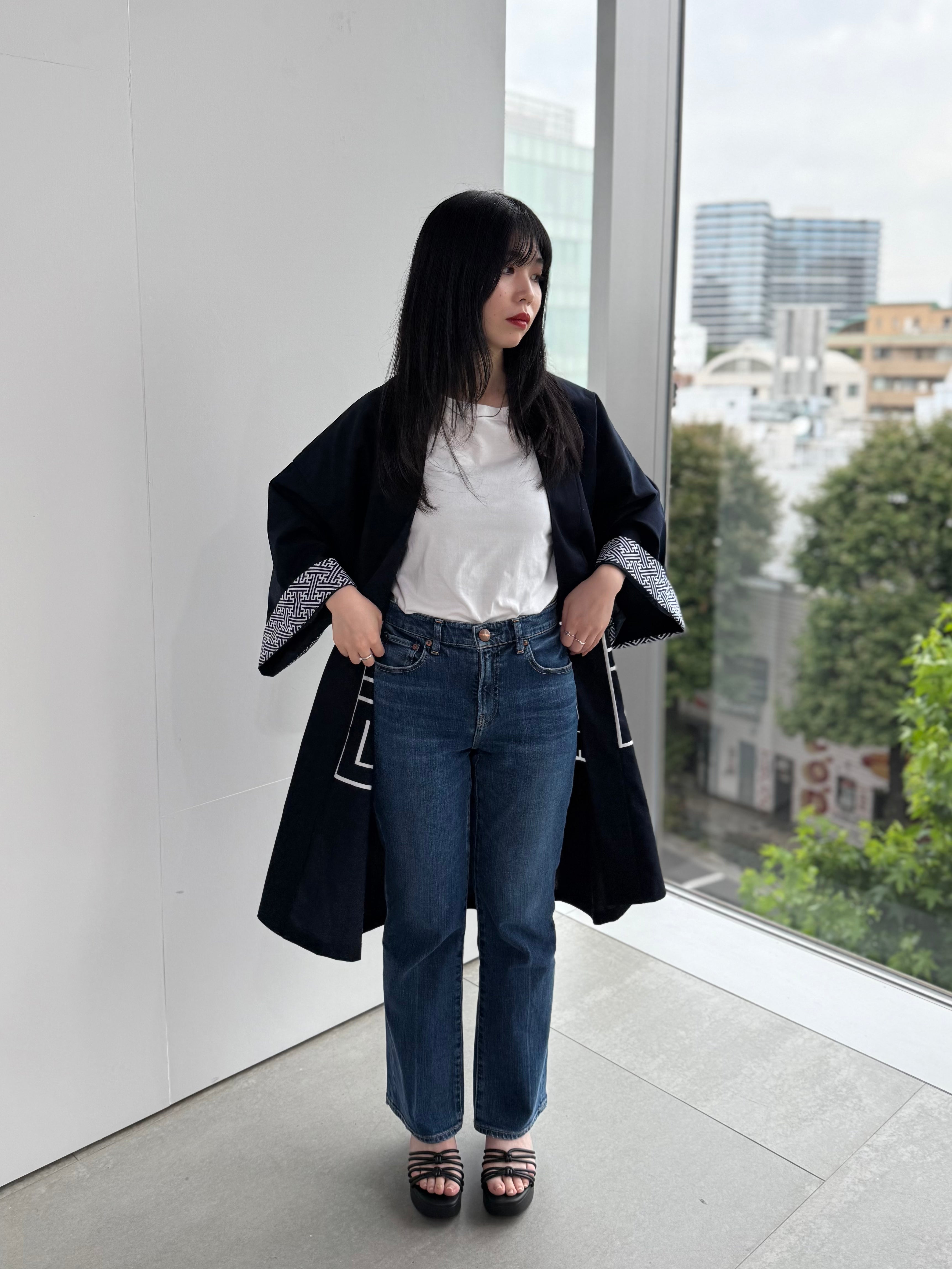 CAT -LIGHTNING SPEED- SHIRUSHI-ZOME HANTEN JACKET / 猫 -電光石火- 印染半纏