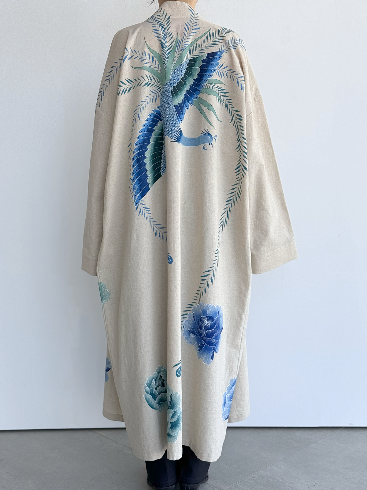 [SANKI ZAKKA SELECT] Gown Jacket - Beige - Phoenix and peony