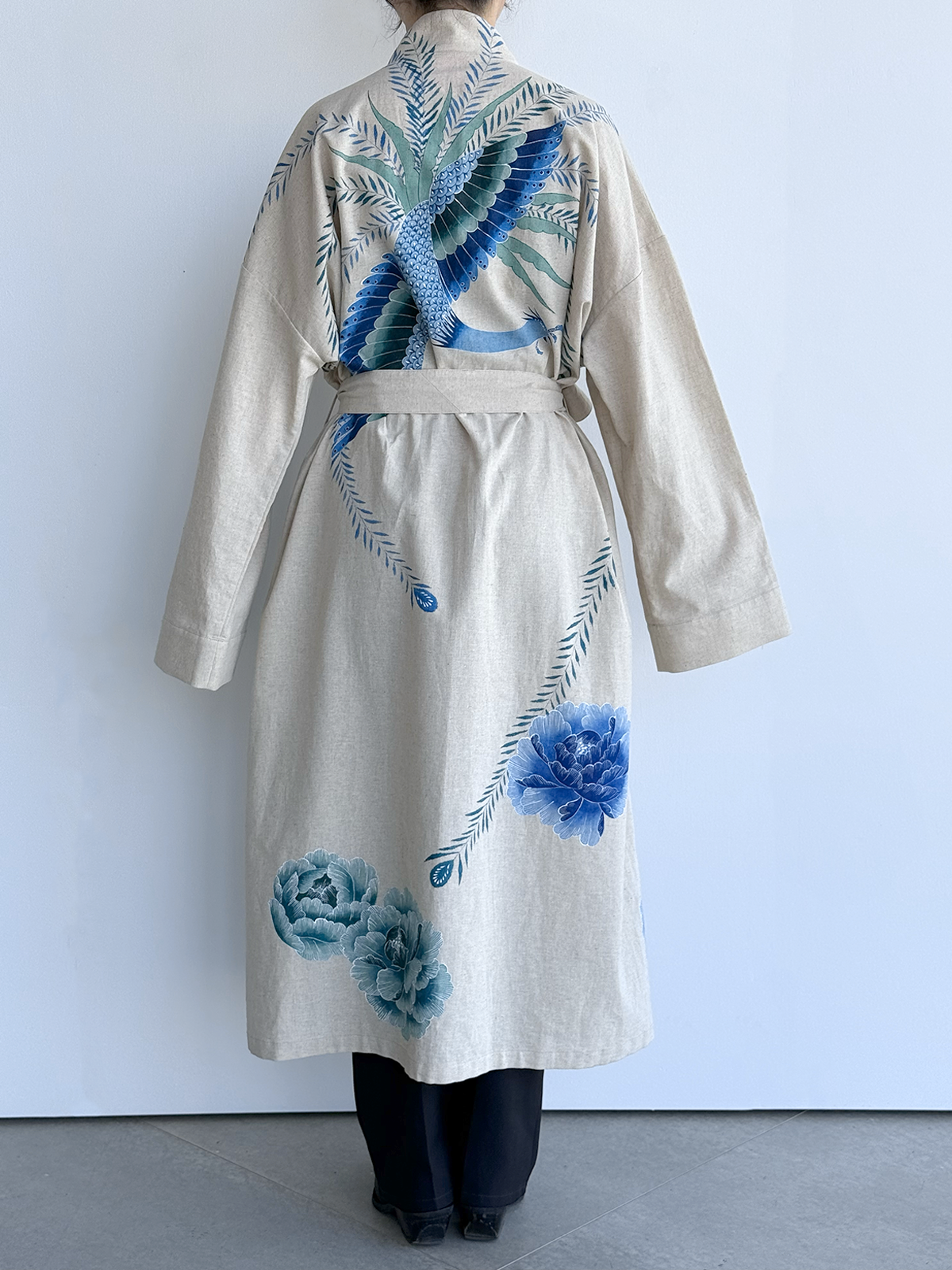 [SANKI ZAKKA SELECT] Gown Jacket - Beige - Phoenix and peony