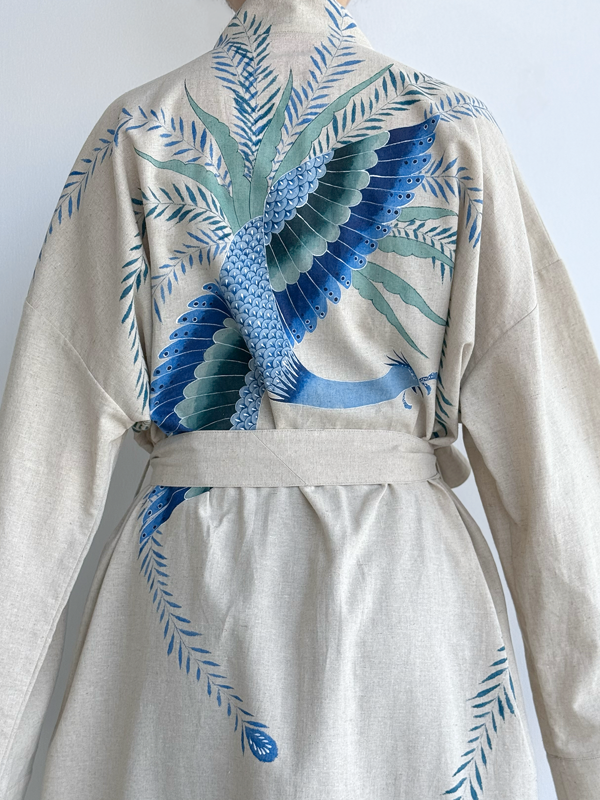[SANKI ZAKKA SELECT] Gown Jacket - Beige - Phoenix and peony