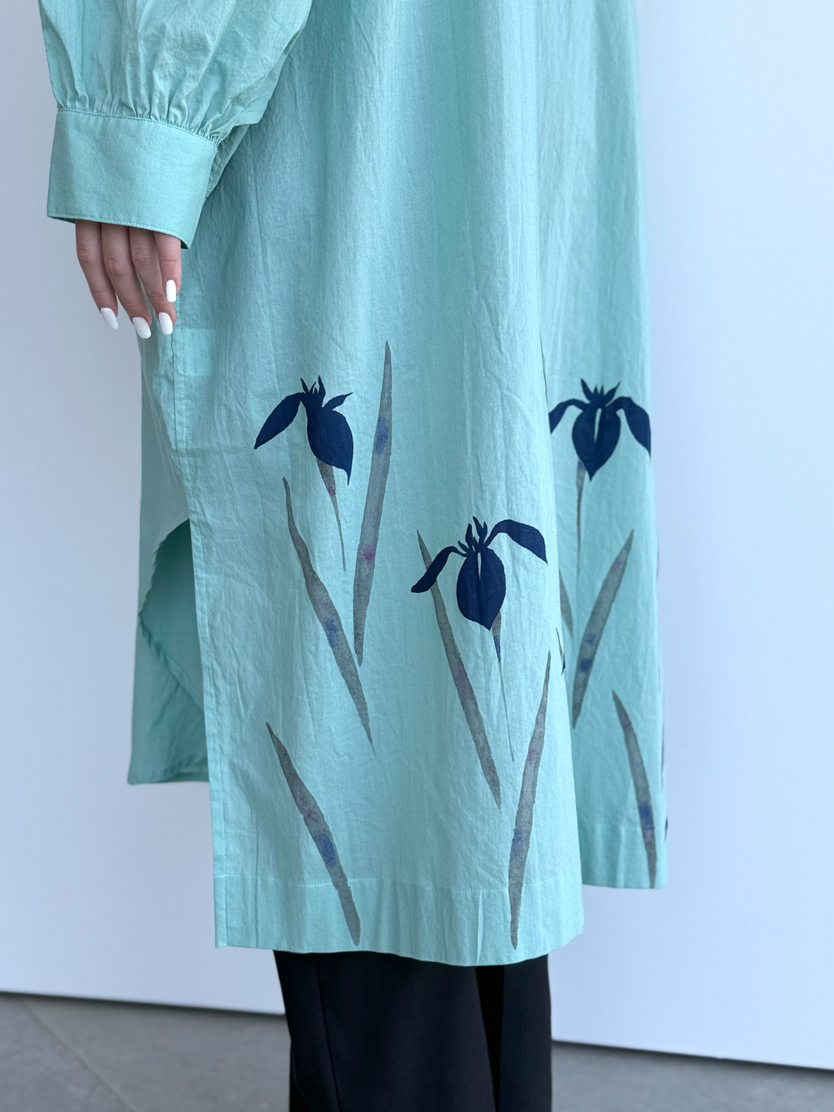 [SANKI ZAKKA SELECT] Volume sleeve blouse - Mint - Iris