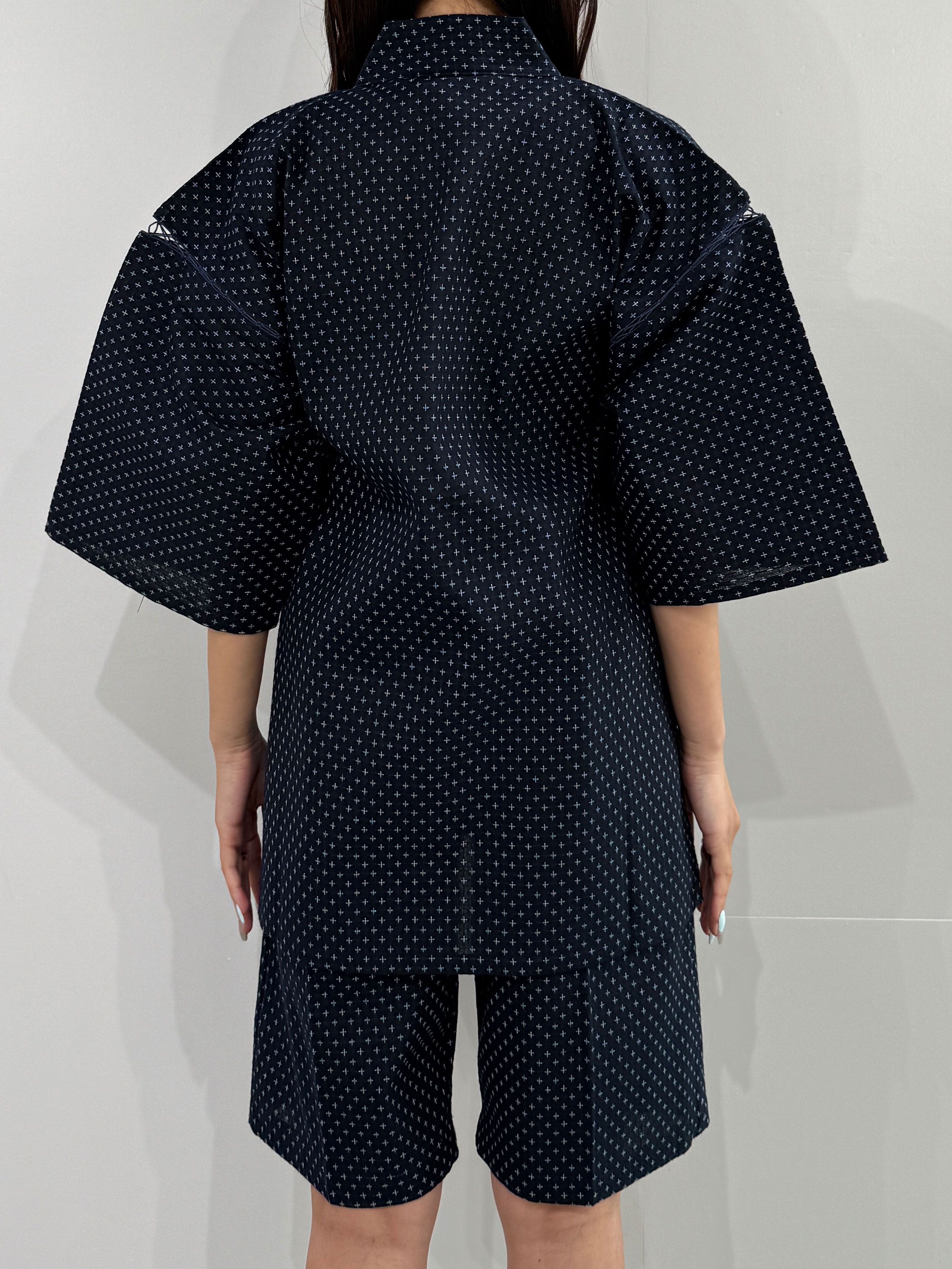 [参SELECT] Juji Sashiko Jinbei Navy M