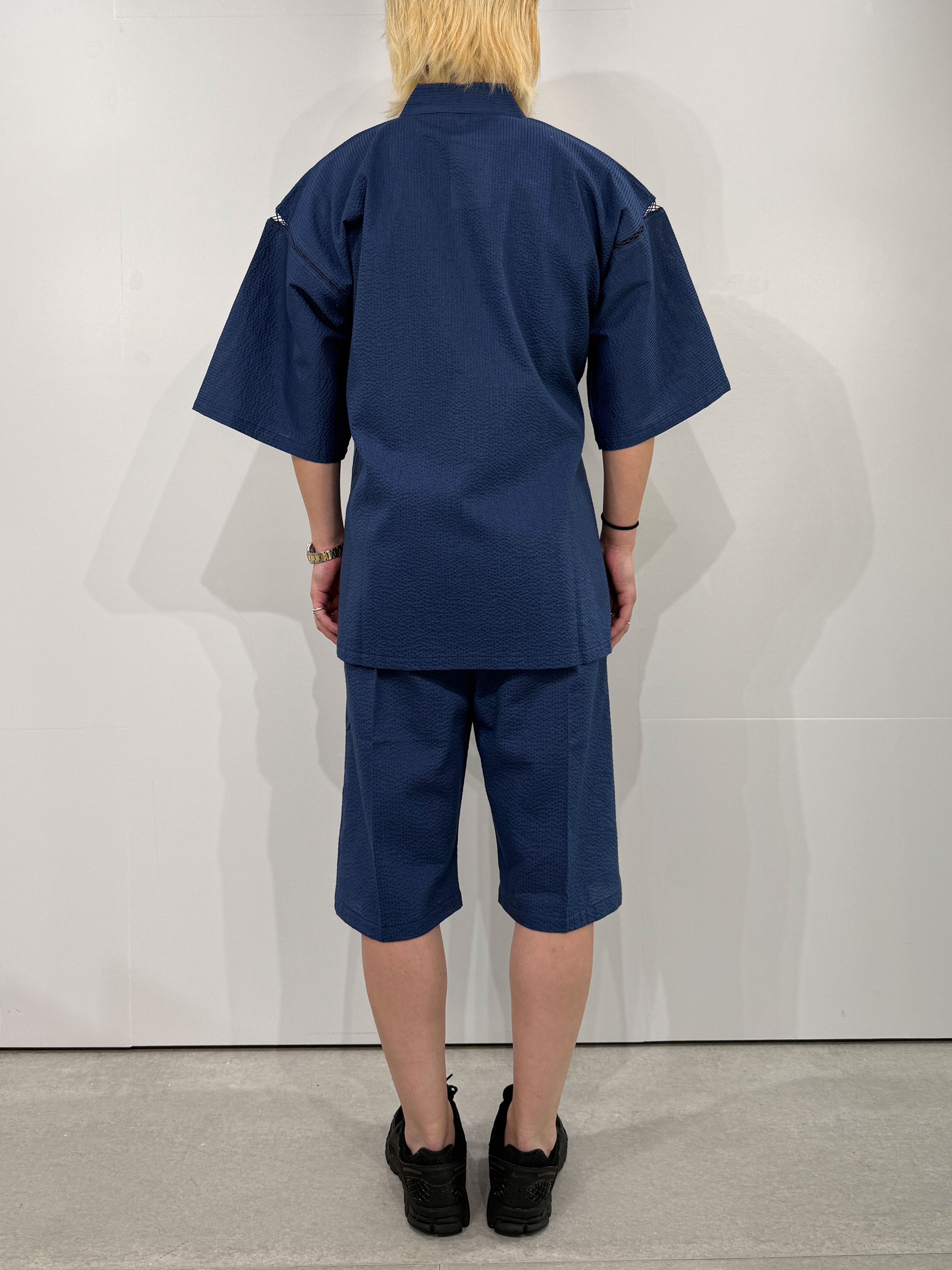 [参SELECT] Seersucker Jinbei Light Navy L