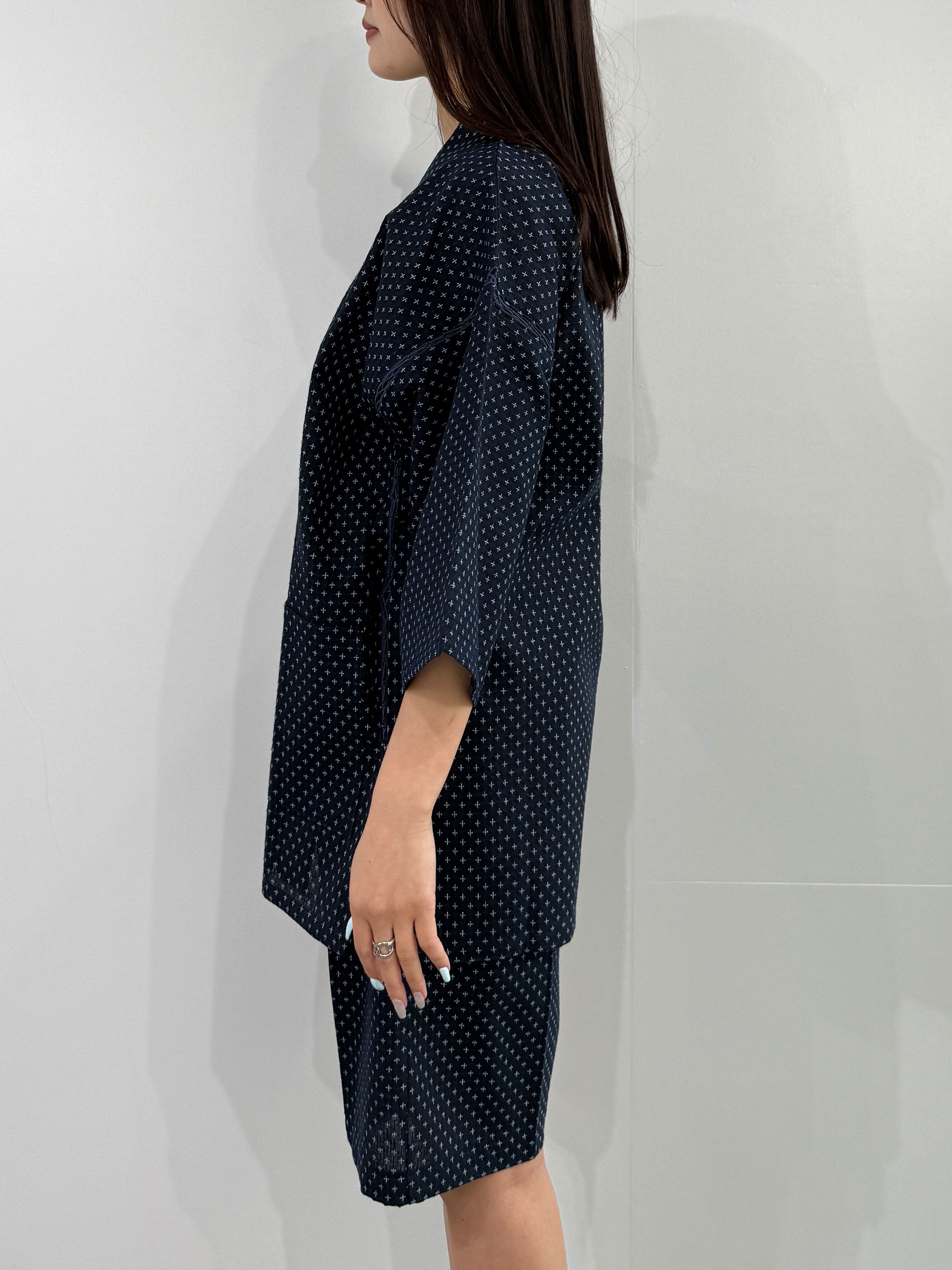 [参SELECT] Juji Sashiko Jinbei Navy M