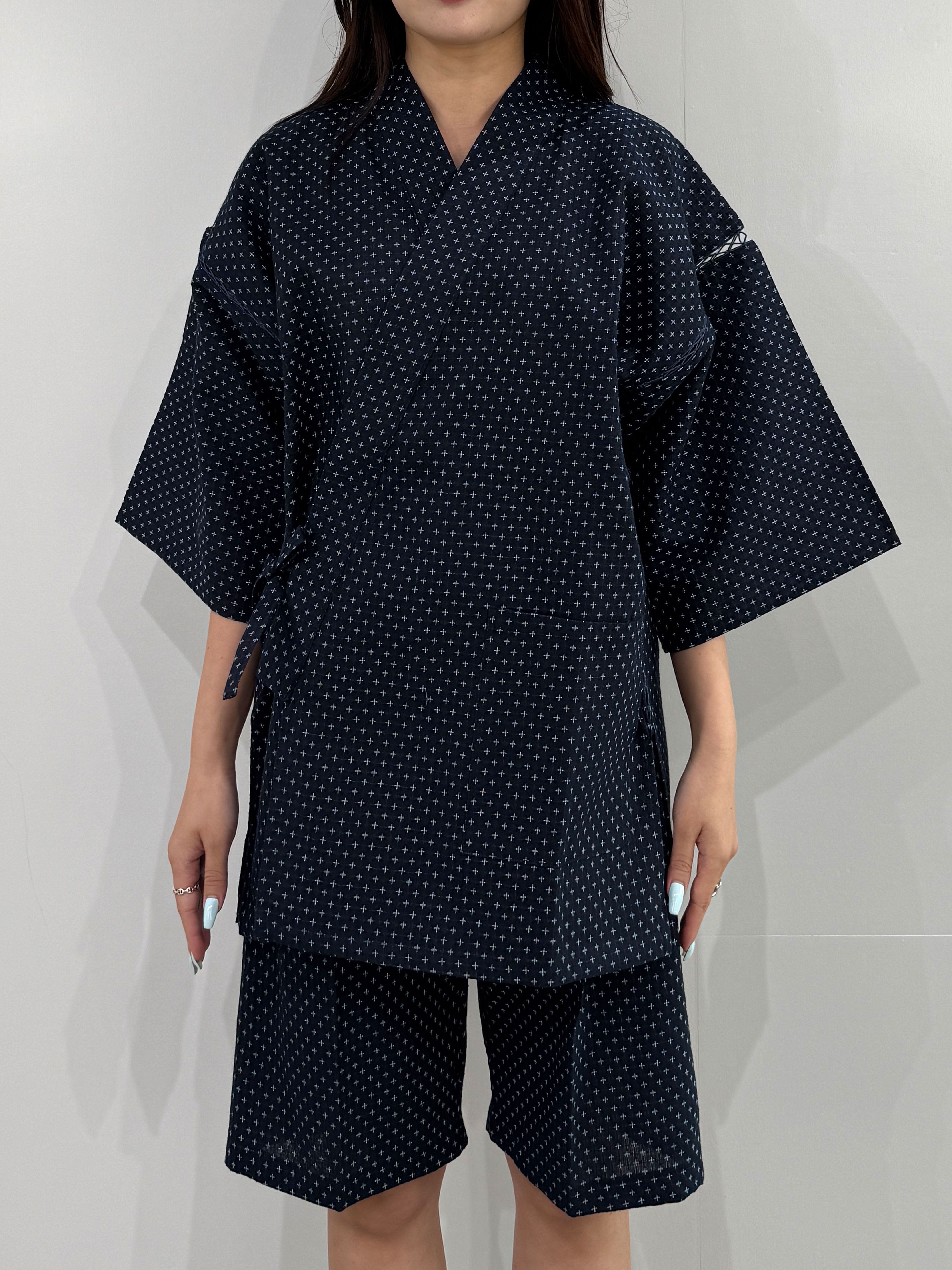 [参SELECT] Juji Sashiko Jinbei Navy M