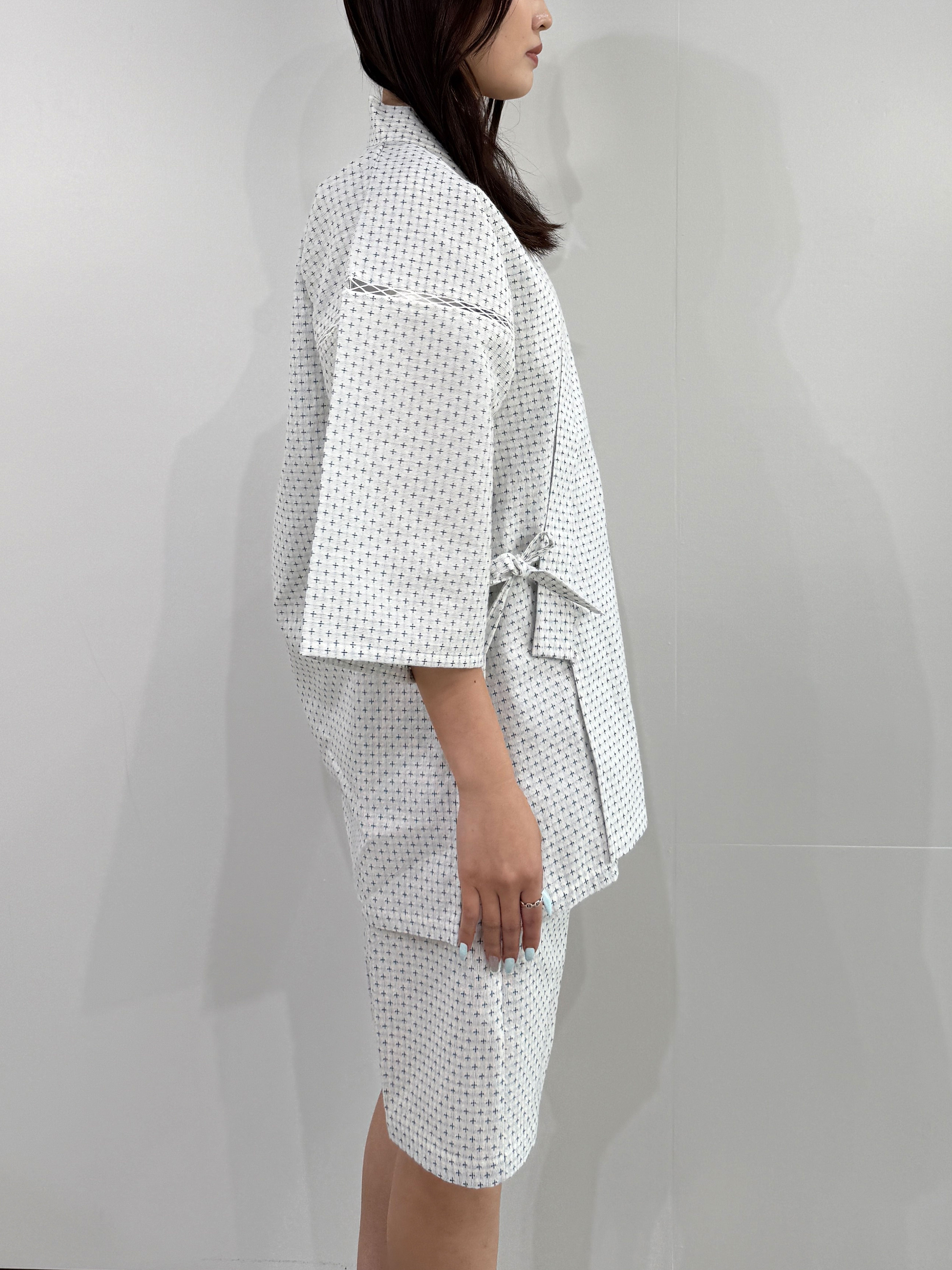 [参SELECT] Juji Sashiko Jinbei White L